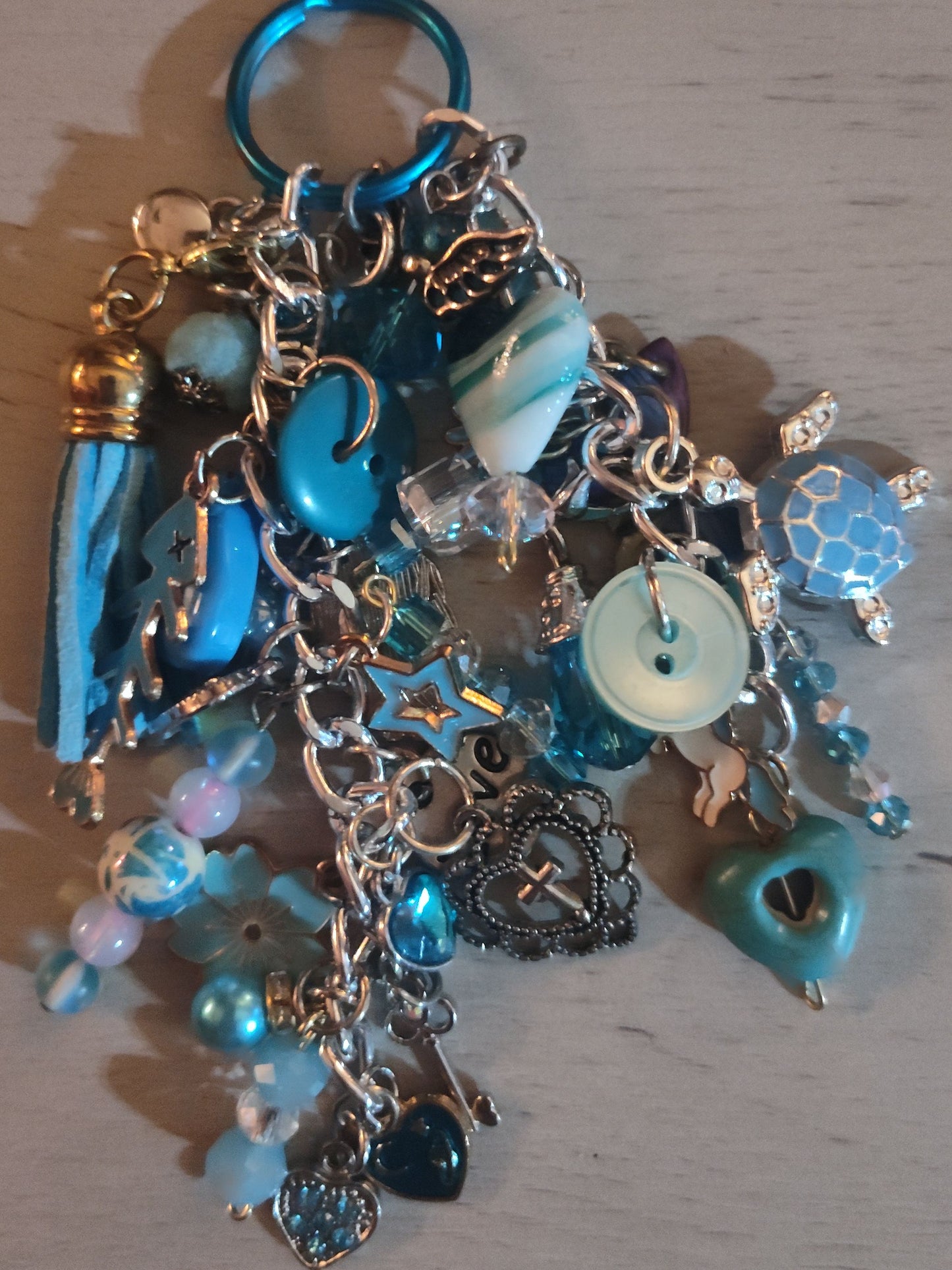 Chunky Blue Keychain- SALE