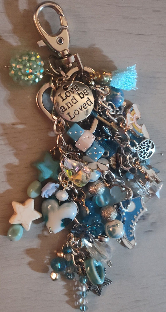 Chunky Blue Keychain- SALE
