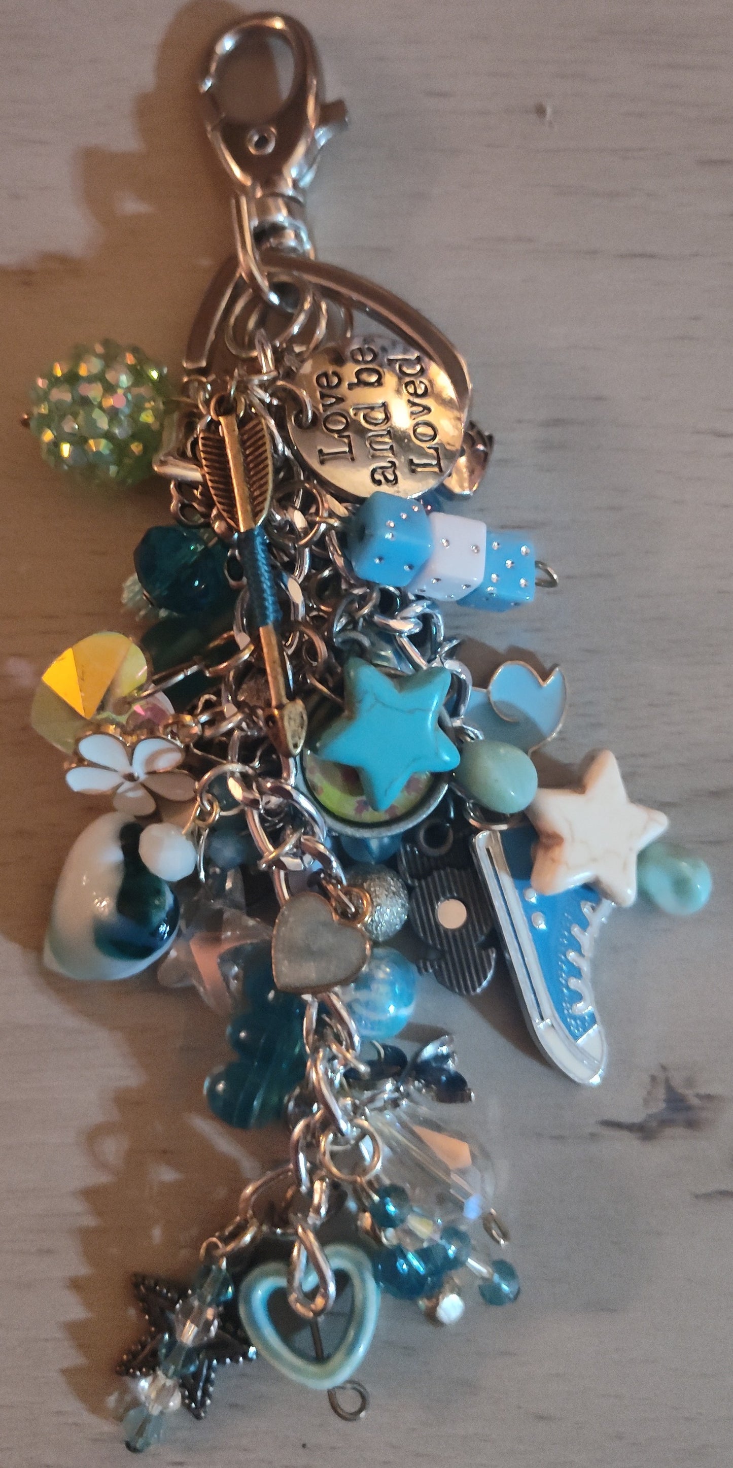 Chunky Blue Keychain