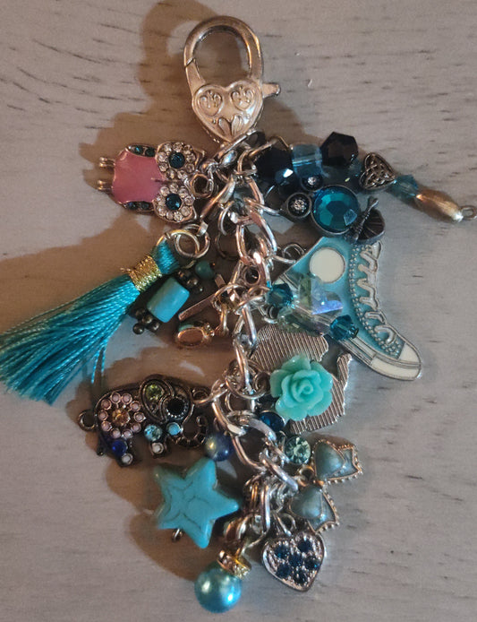 Chunky Blue Keychain- SALE