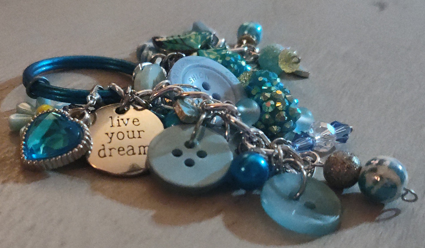 Chunky Blue Keychain- CLEARANCE