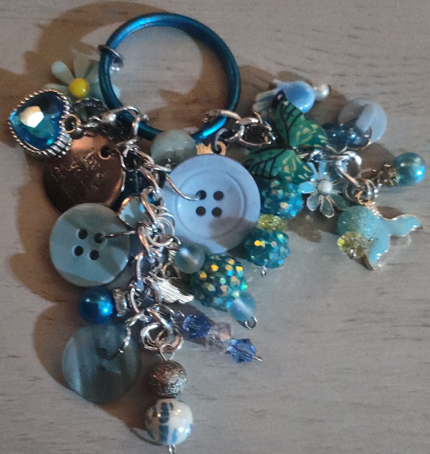 Chunky Blue Keychain- CLEARANCE
