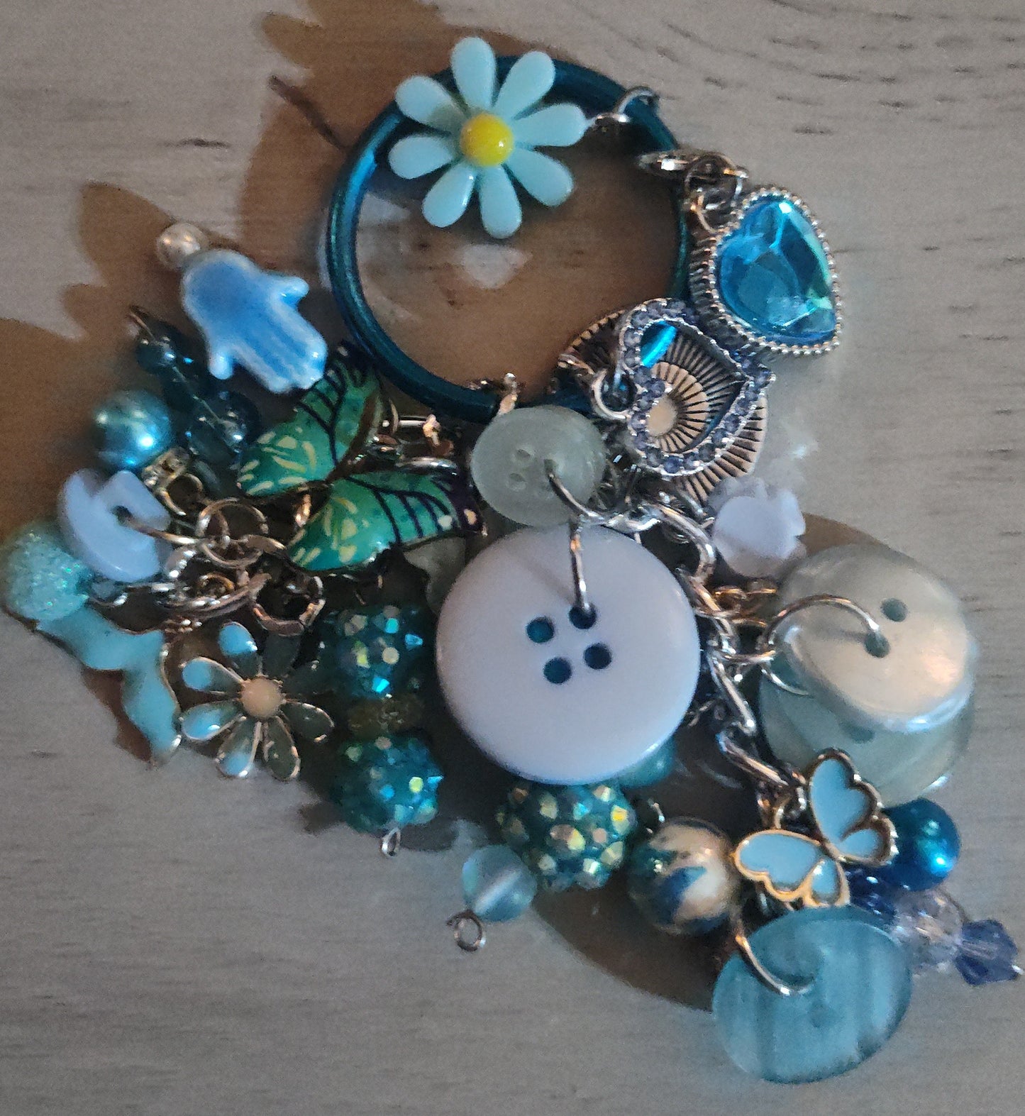 Chunky Blue Keychain- CLEARANCE