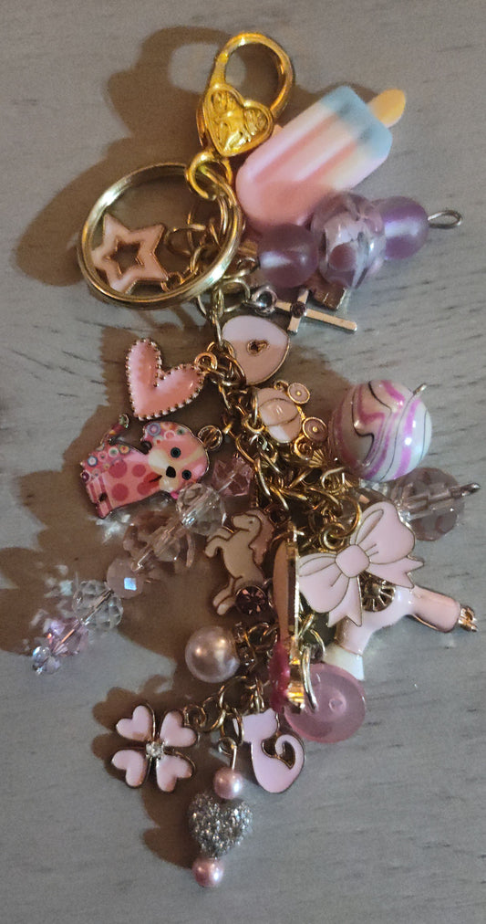 Handmade Light Pink Keychain- CLEARANCE