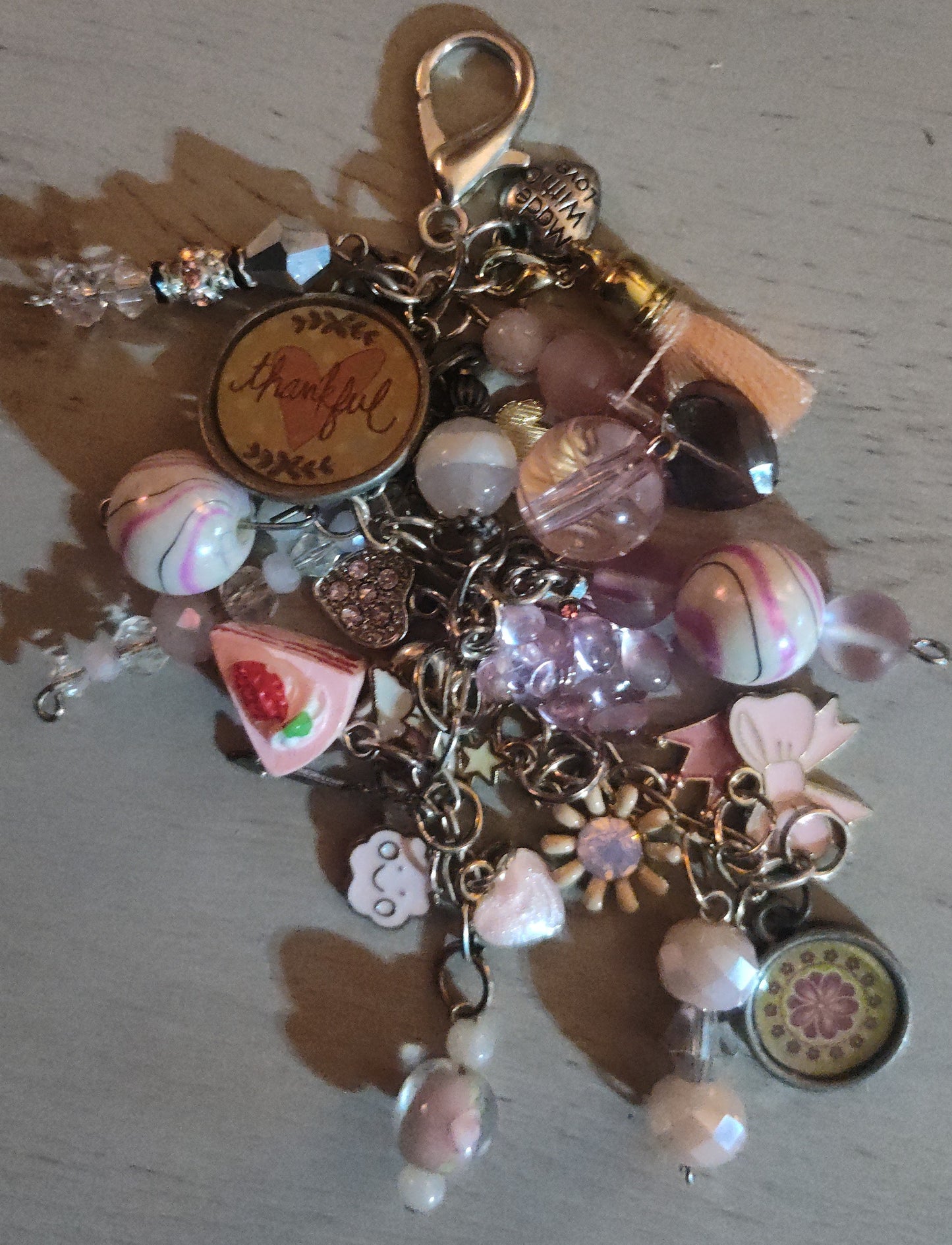 Handmade Light Pink Keychain- CLEARANCE