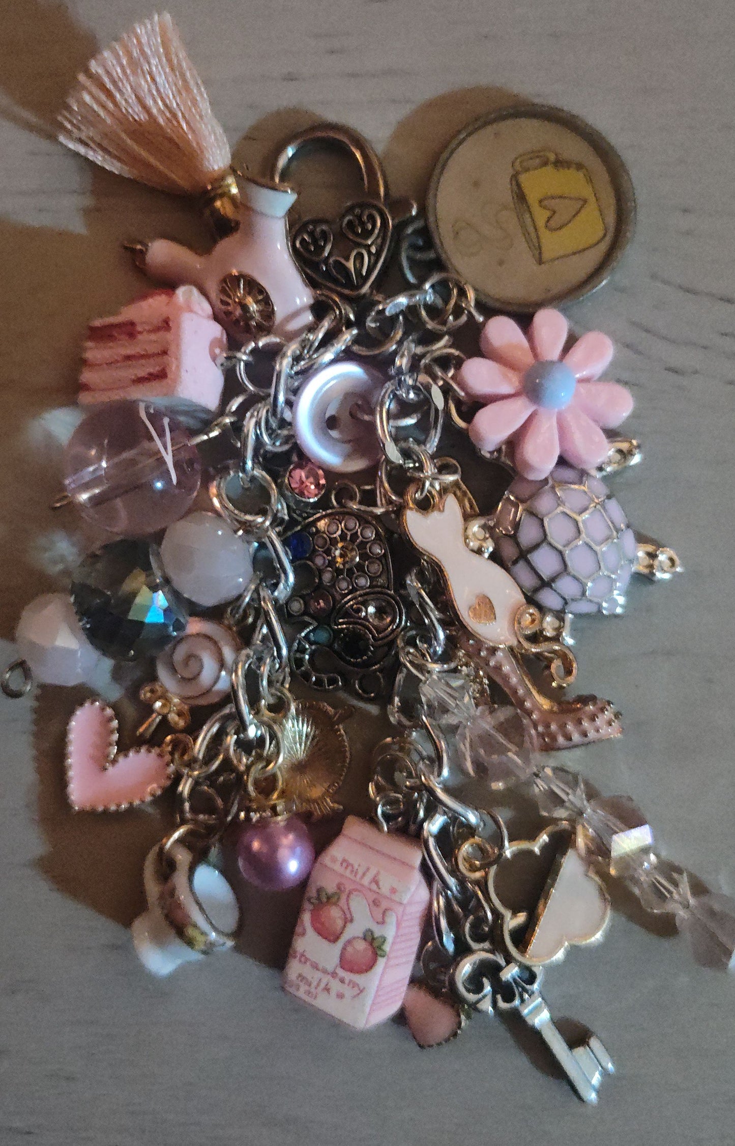 Handmade Light Pink Keychain- CLEARANCE