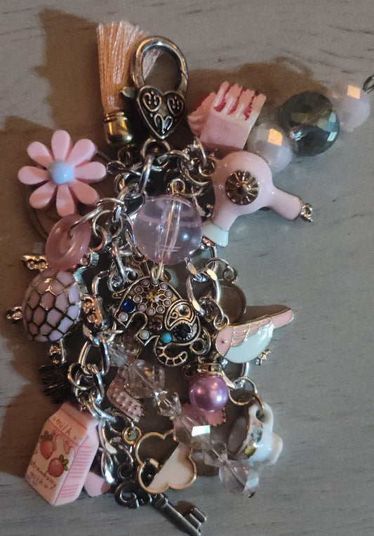 Handmade Light Pink Keychain- CLEARANCE