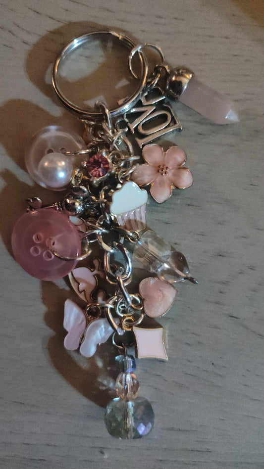 Handmade Light Pink Keychain- CLEARANCE