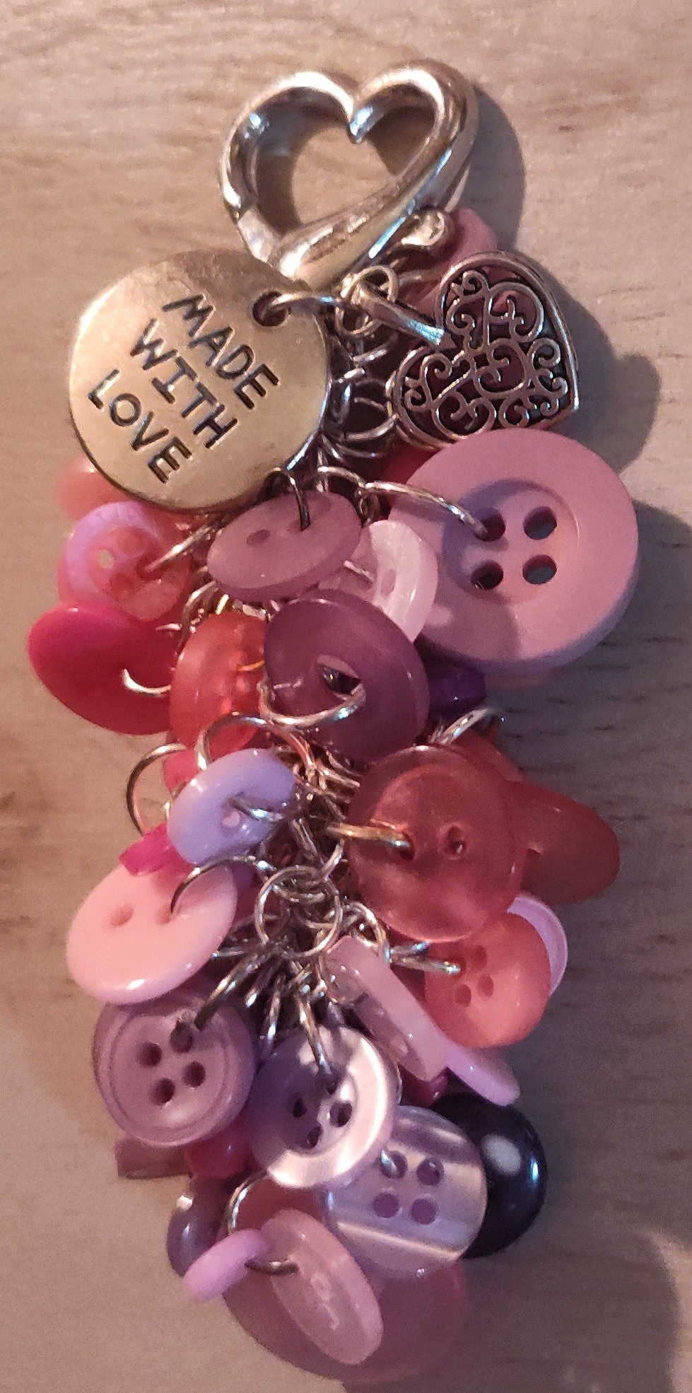 Handmade Button Keychain- CLEARANCE