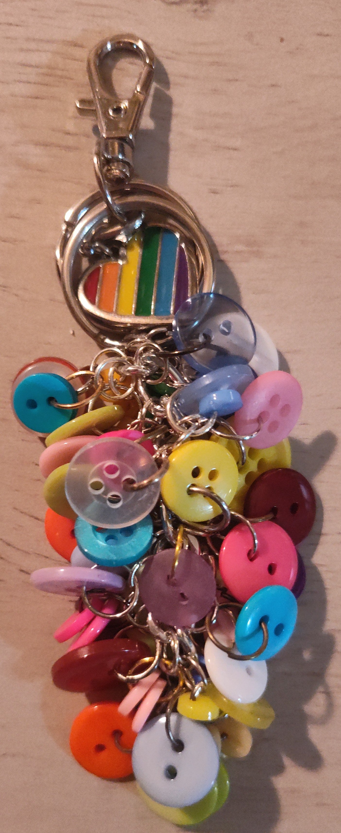 Handmade Button Keychain- CLEARANCE