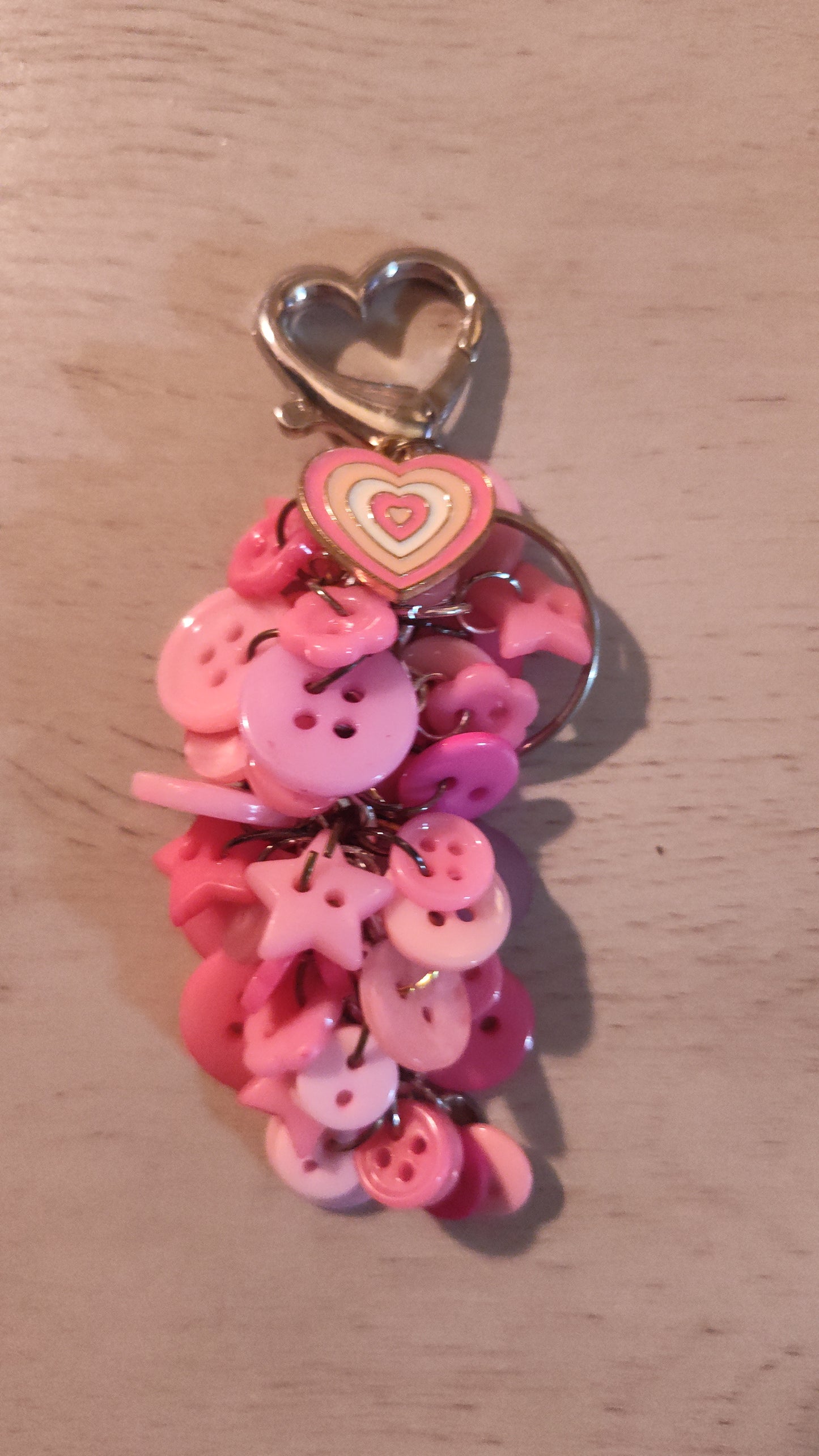 Handmade Button Keychain- CLEARANCE