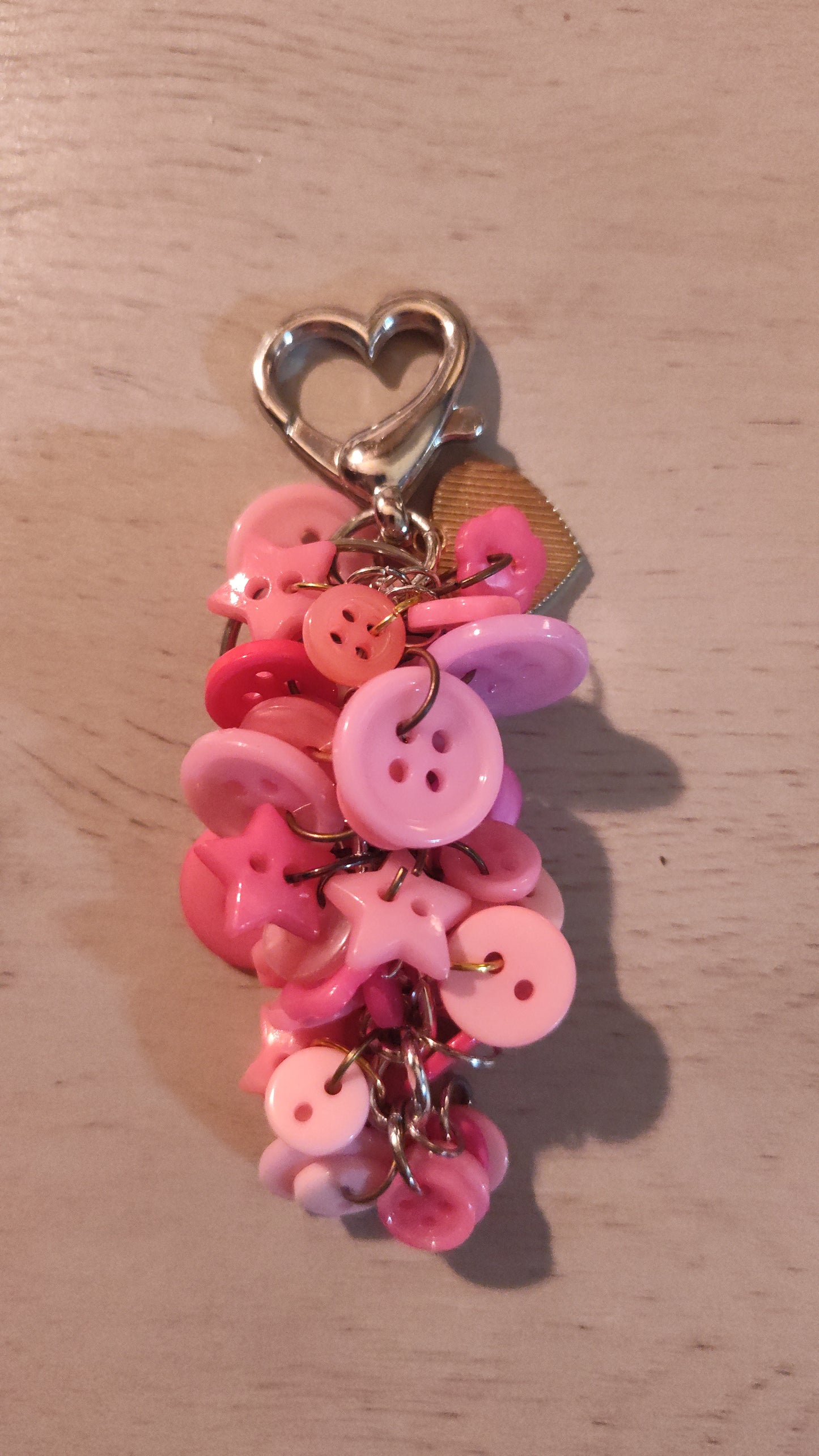 Handmade Button Keychain- CLEARANCE