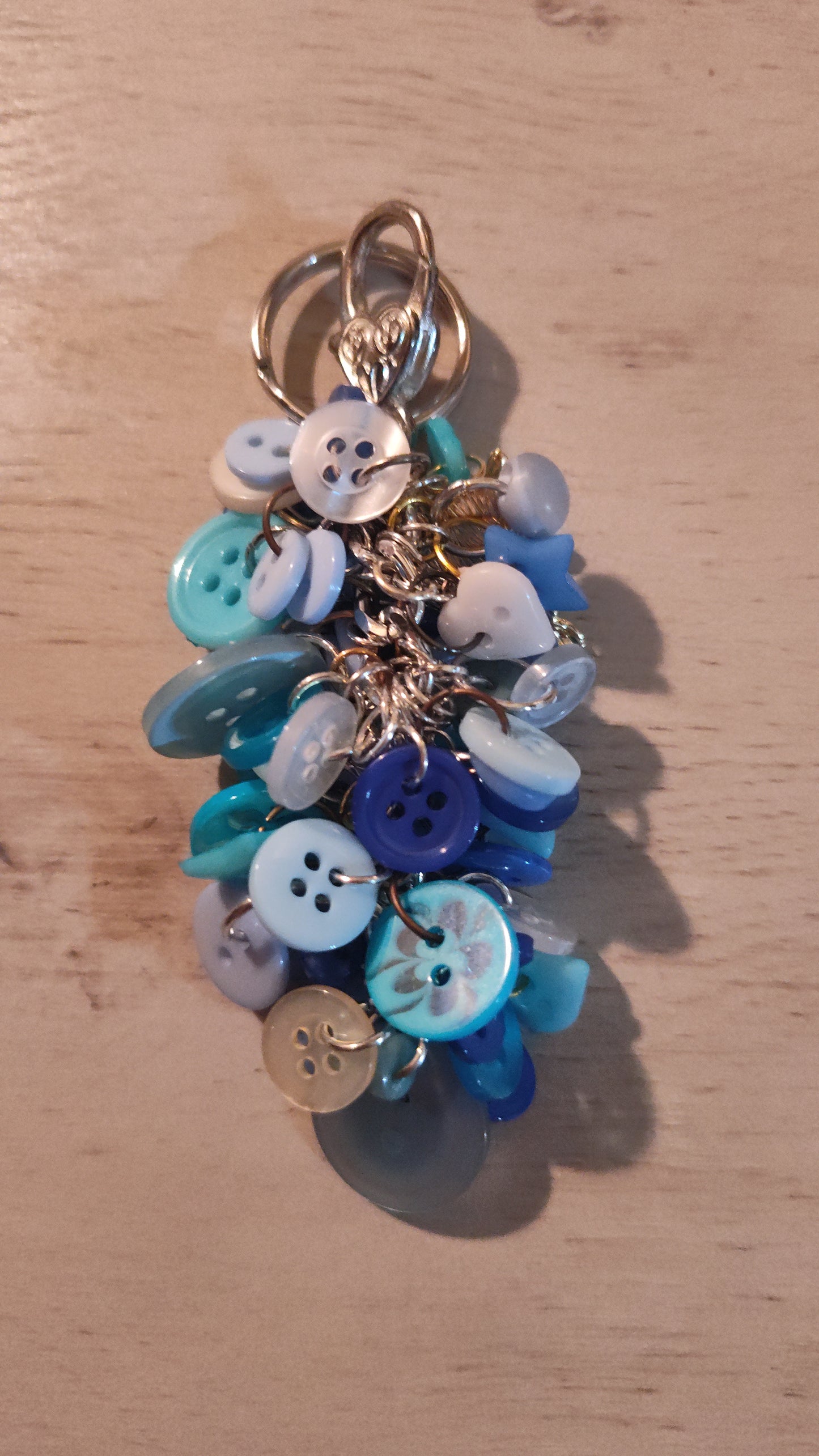 Handmade Button Keychain- CLEARANCE