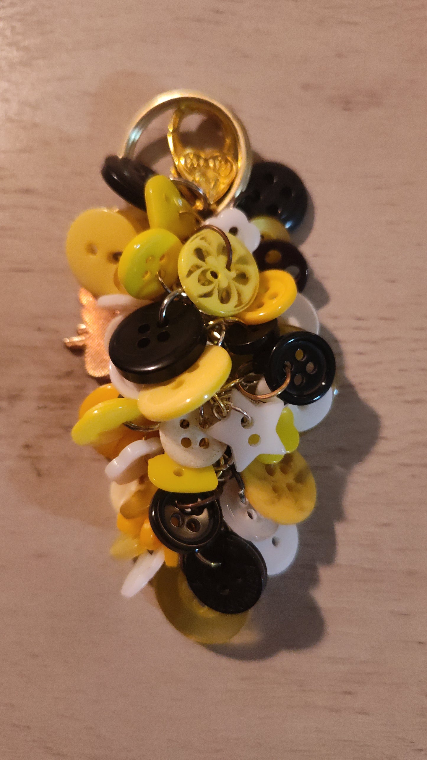 Handmade Button Keychain- CLEARANCE