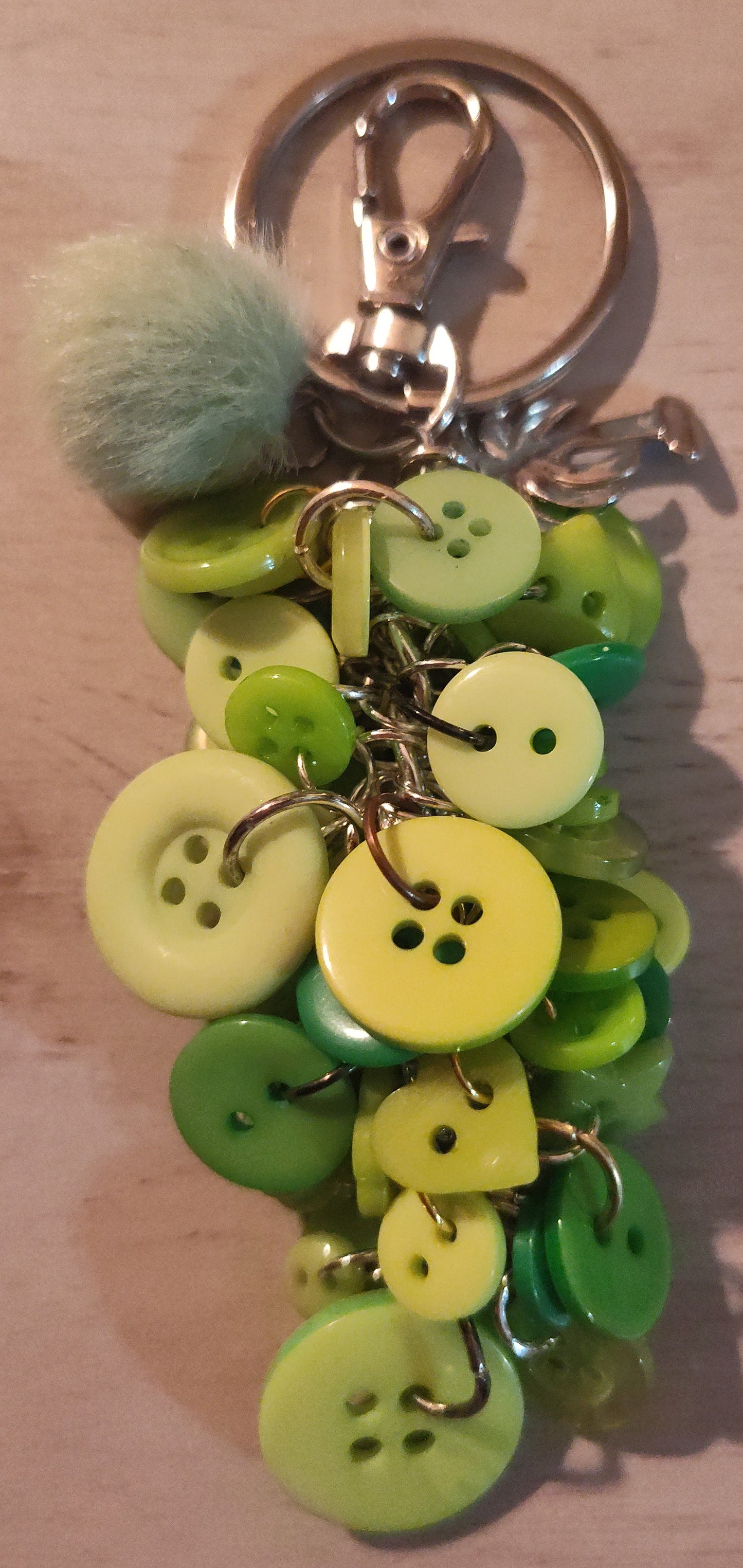 Chunky Button Keychain