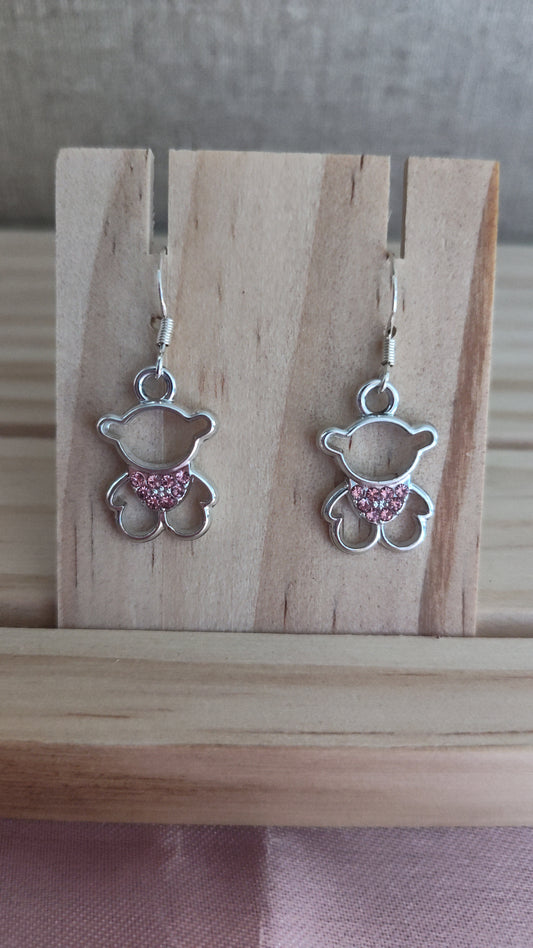 Teddy Bear Earrings- CLEARANCE- Discontinued item