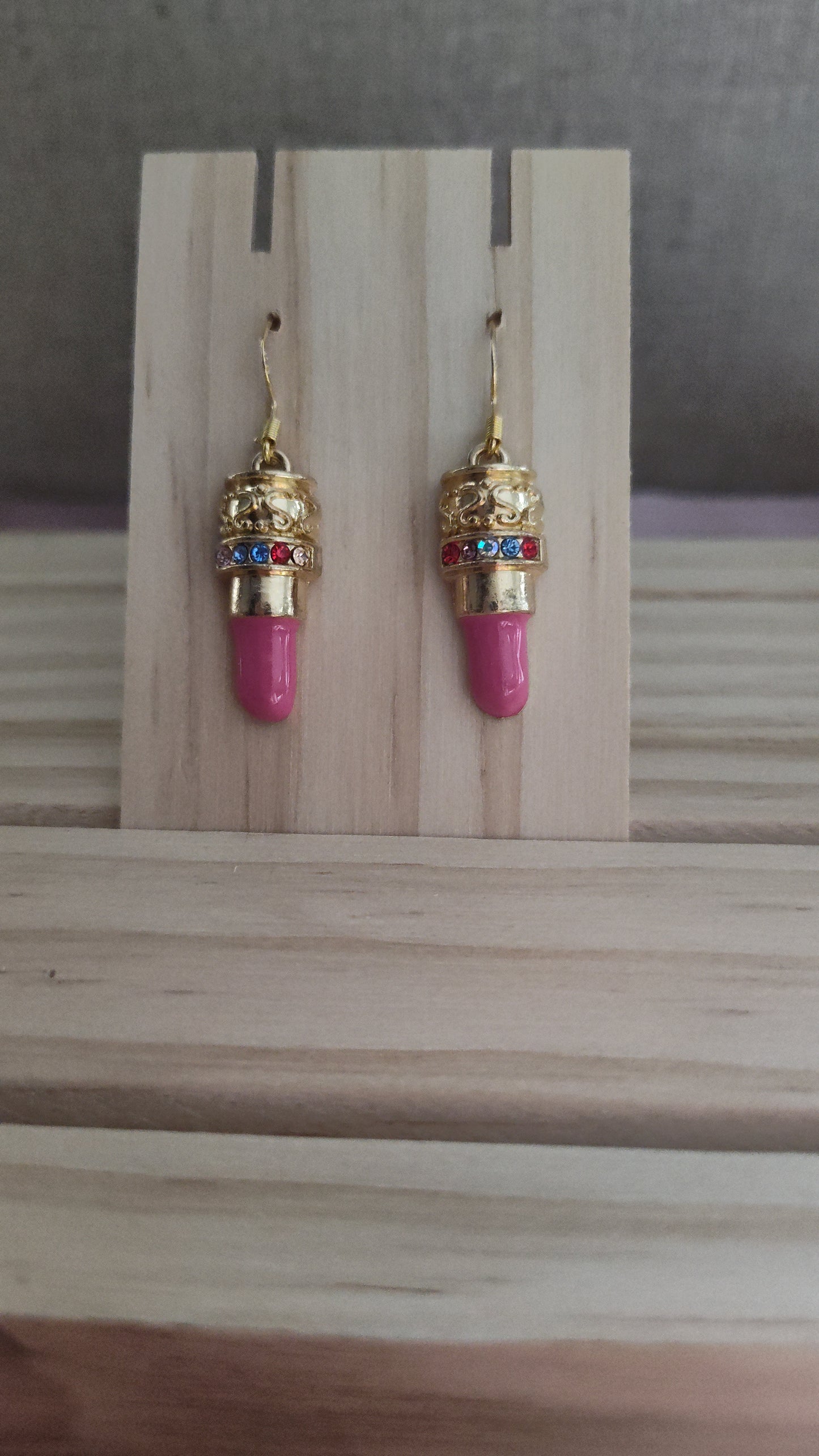 Lipstick Earrings- CLEARANCE- Discontinued item