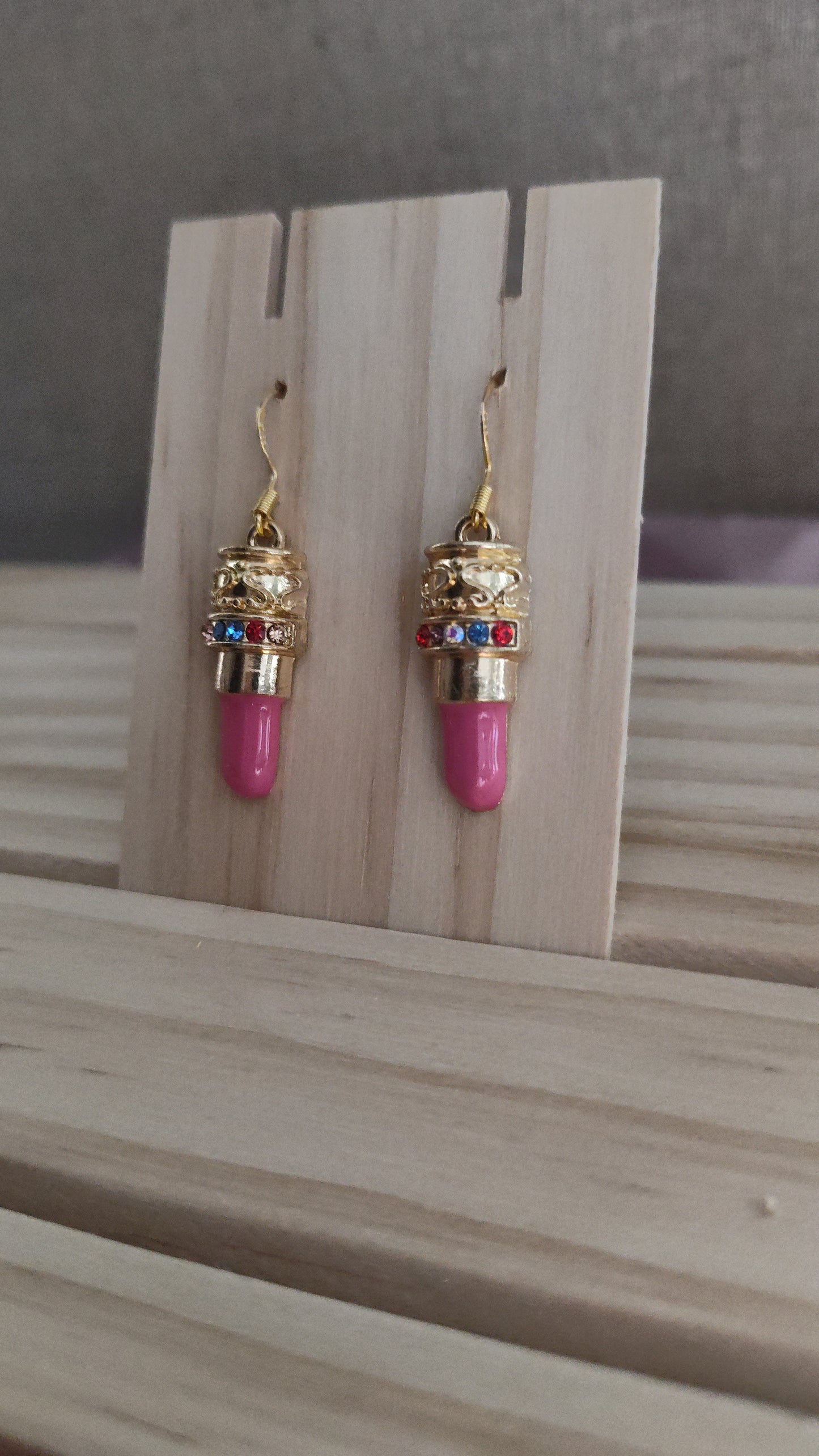 Lipstick Earrings- CLEARANCE- Discontinued item