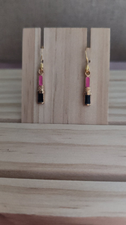 Lipstick Earrings- CLEARANCE- Discontinued item