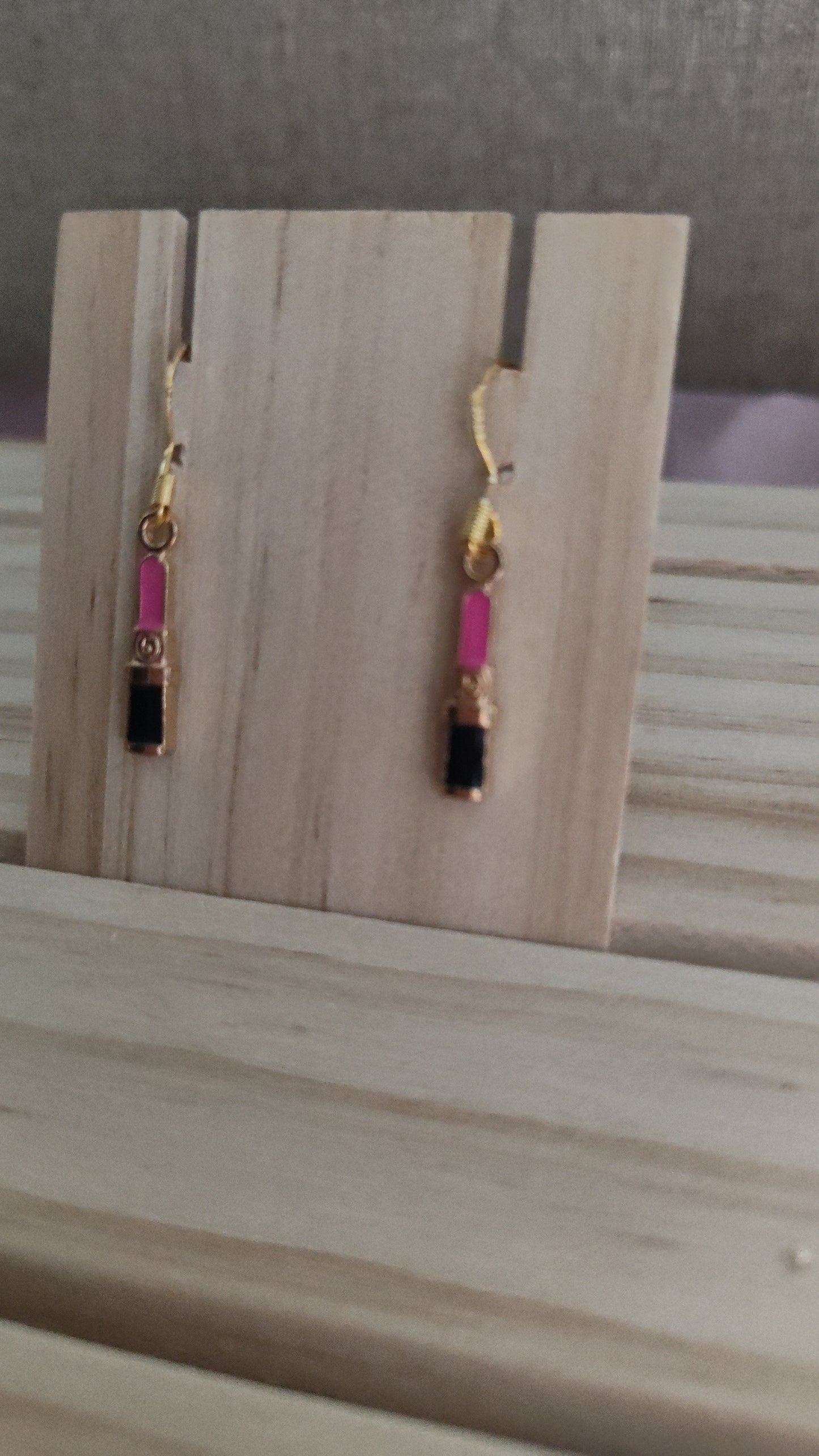 Lipstick Earrings- CLEARANCE- Discontinued item