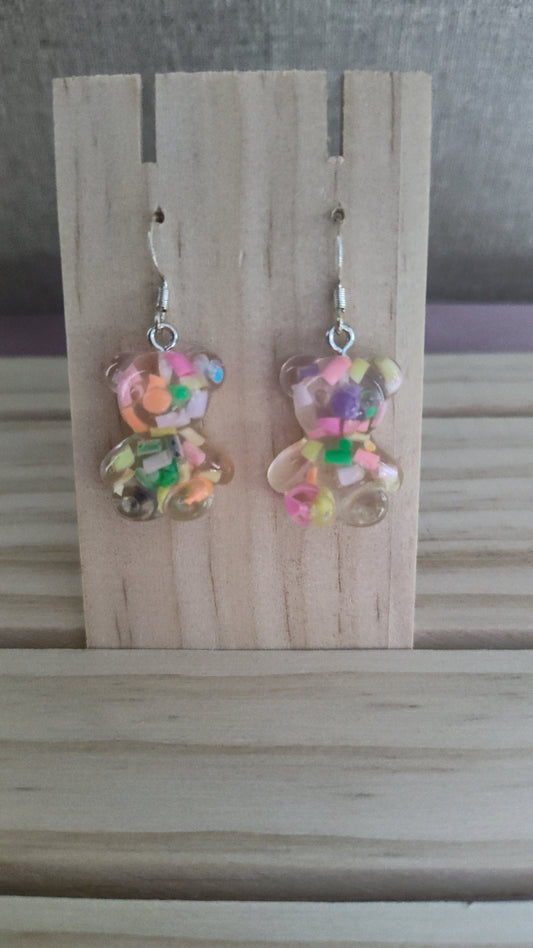 Teddy Bear Earrings-CLEARANCE