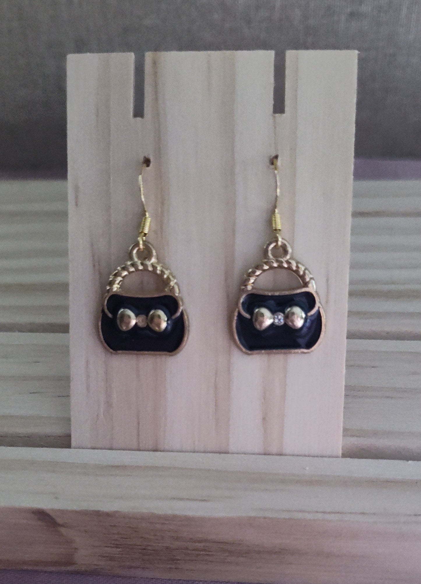 Purse Earrings- CLEARANCE- Discontinued item