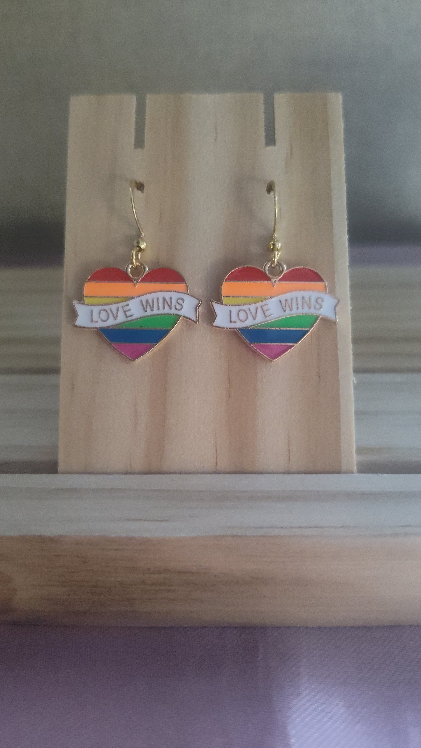 Pride Heart Earrings- CLEARANCE