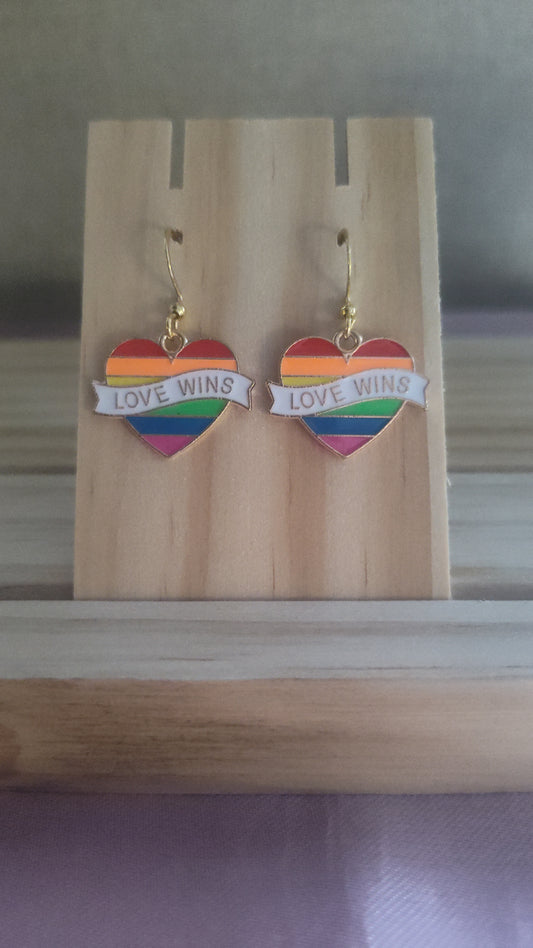 Pride heart Earrings- CLEARANCE