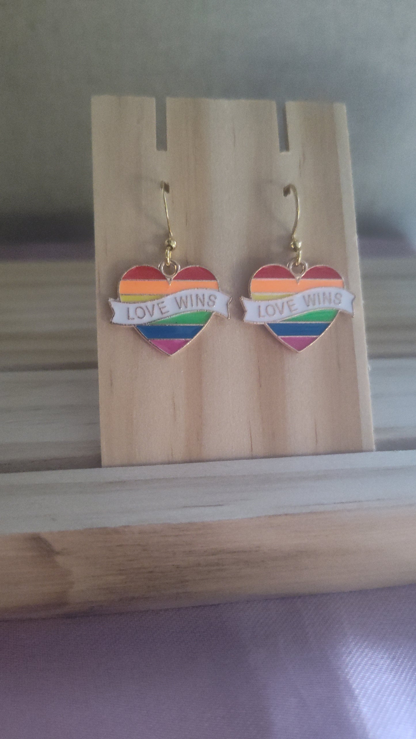 Pride Heart Earrings- CLEARANCE