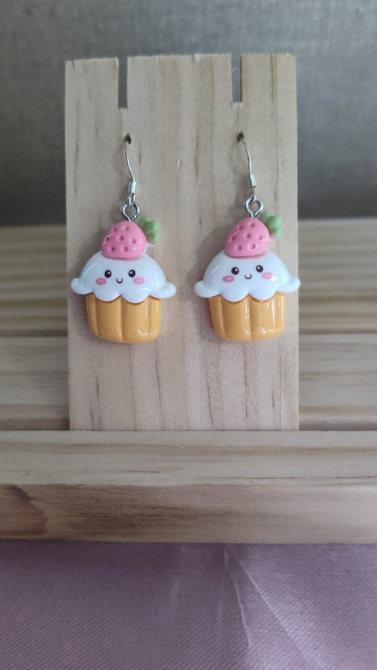 3-D Cupcake Earrings- CLEARANCE
