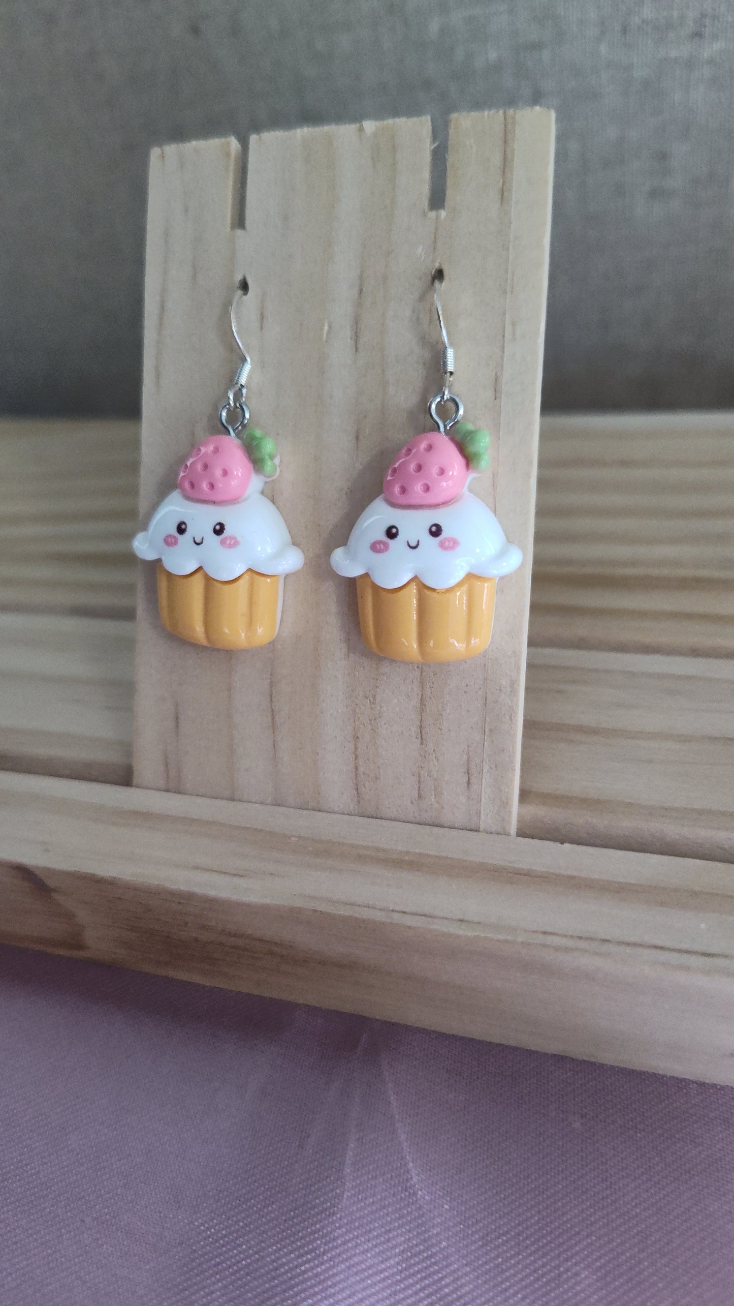 3-D Cupcake Earrings- CLEARANCE