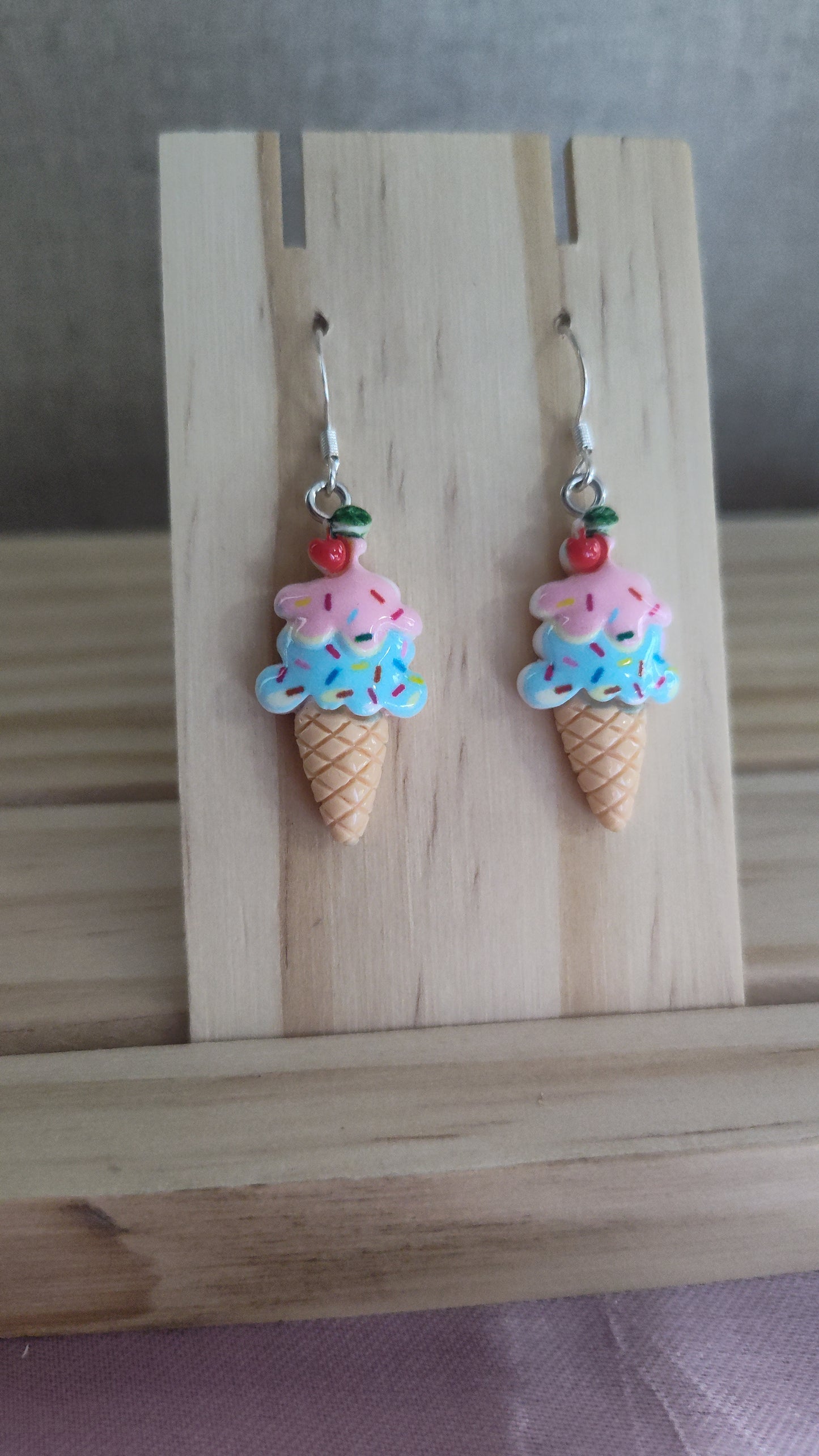 Ice Cream Cone Earrings-CLEARANCE