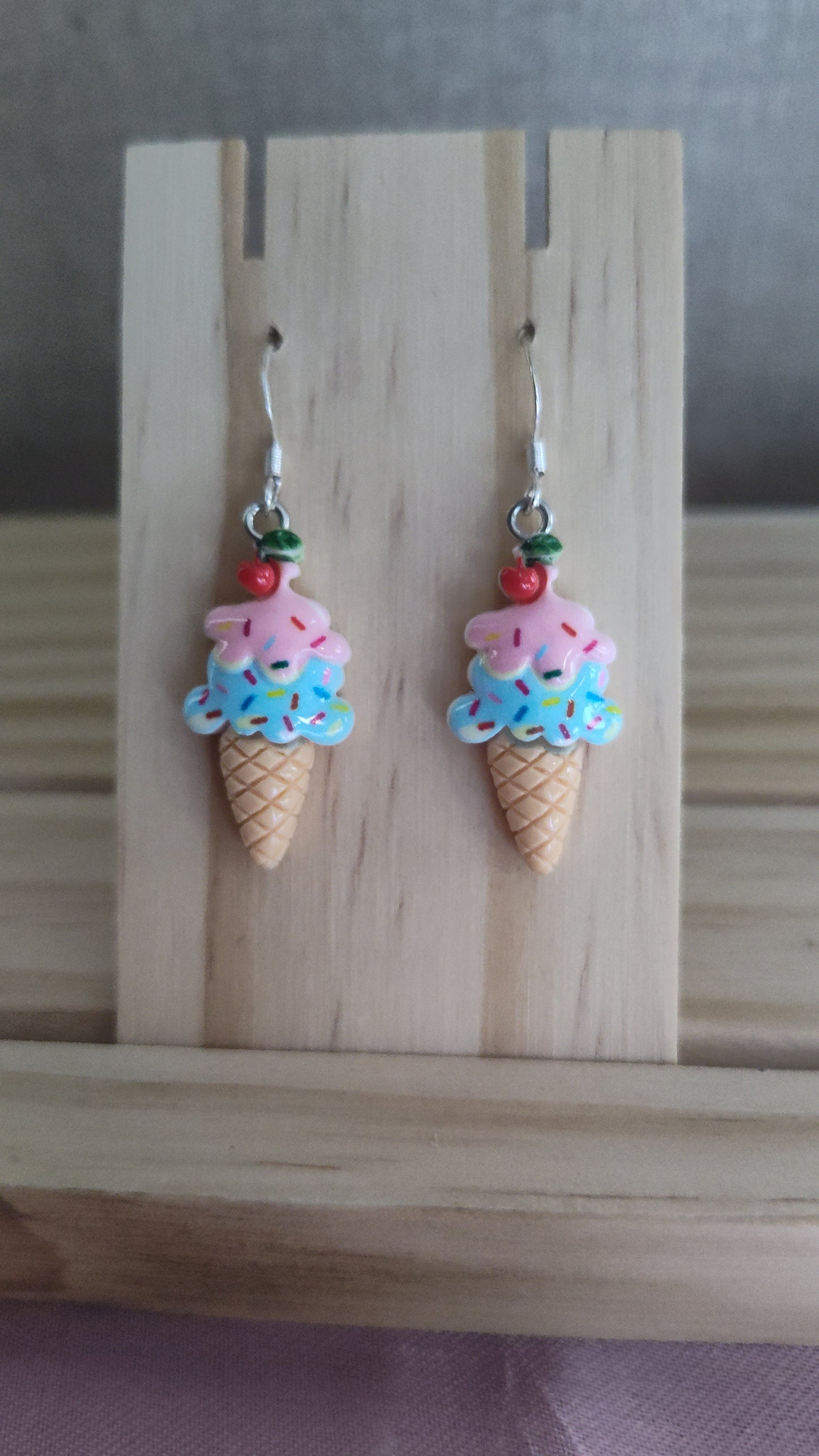 Ice Cream Cone Earrings-CLEARANCE