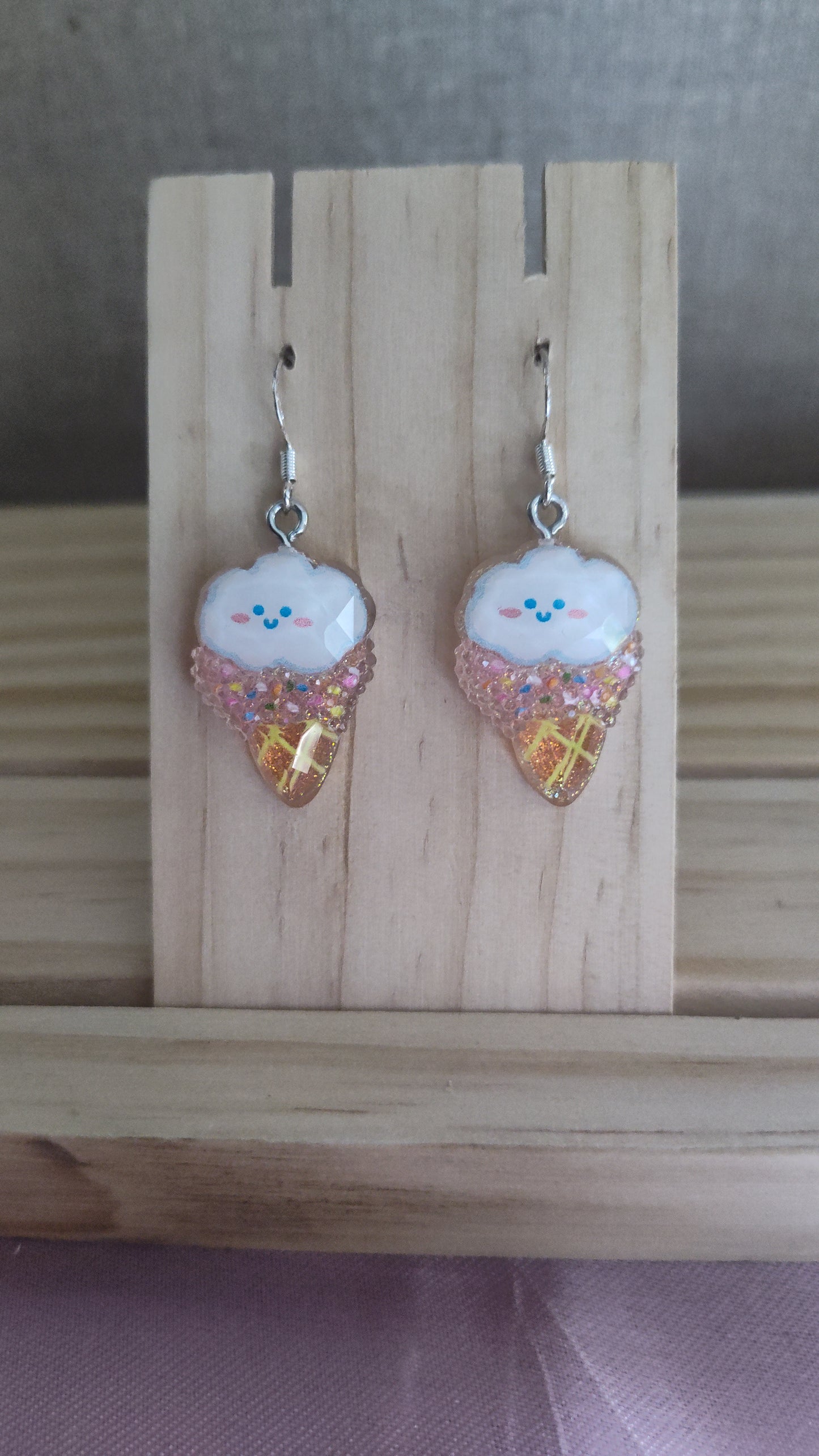 Ice cream cone Earrings- CLEARANCE- Discontinued item
