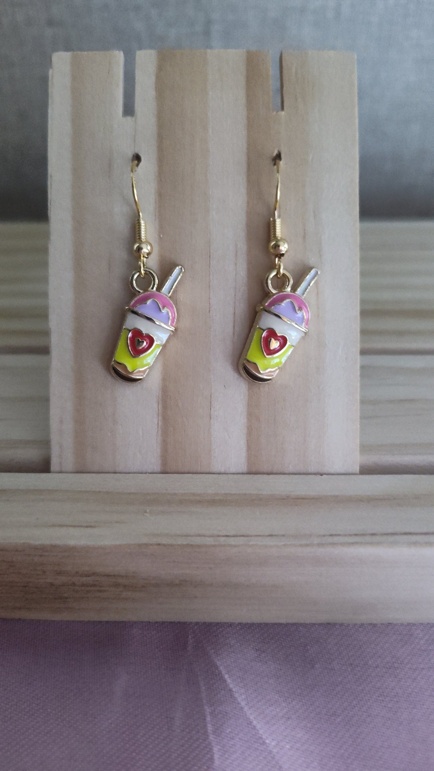 Ice cream shake Earrings- CLEARANCE- Discontinued item