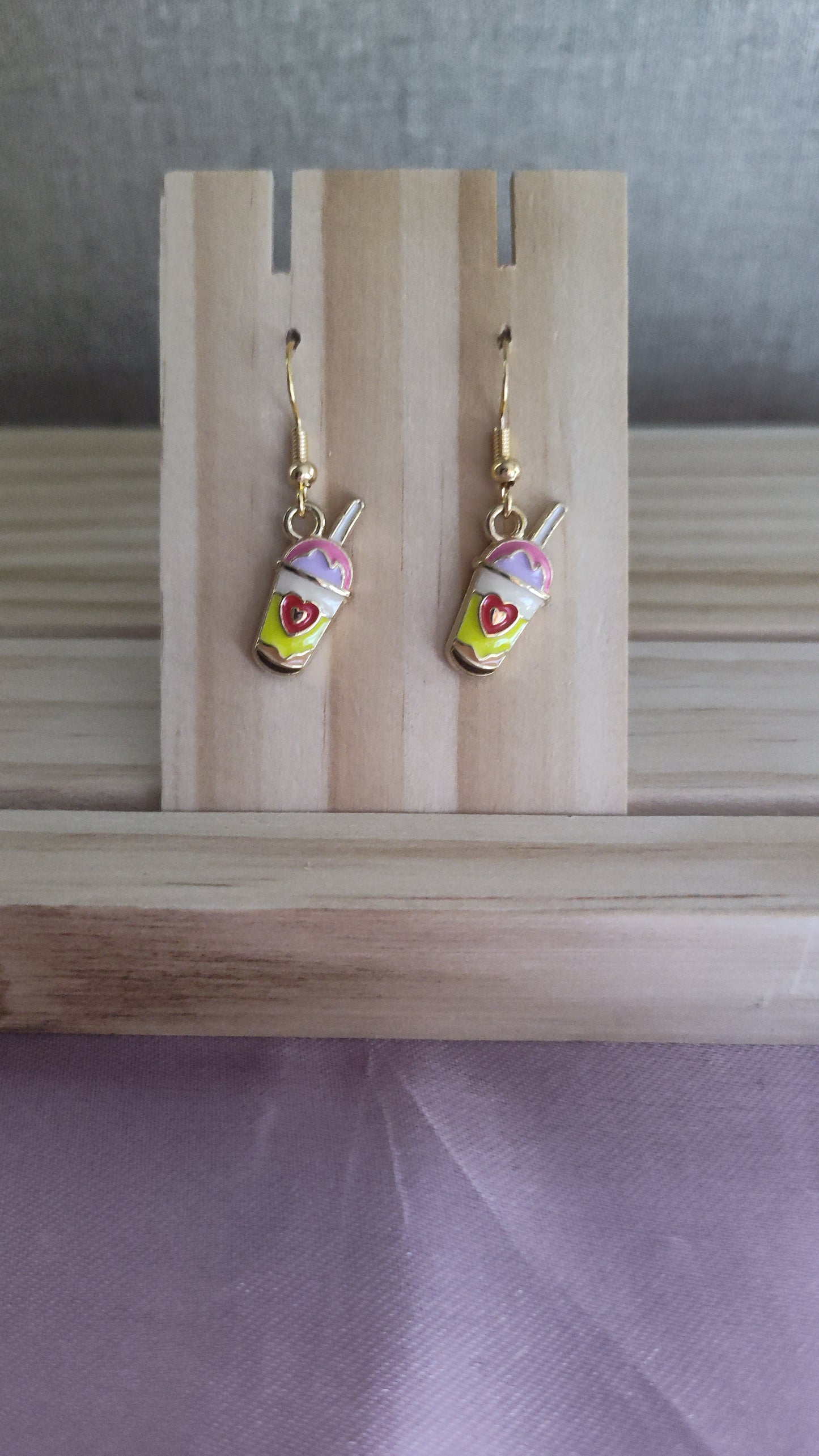 Ice cream shake Earrings- CLEARANCE- Discontinued item