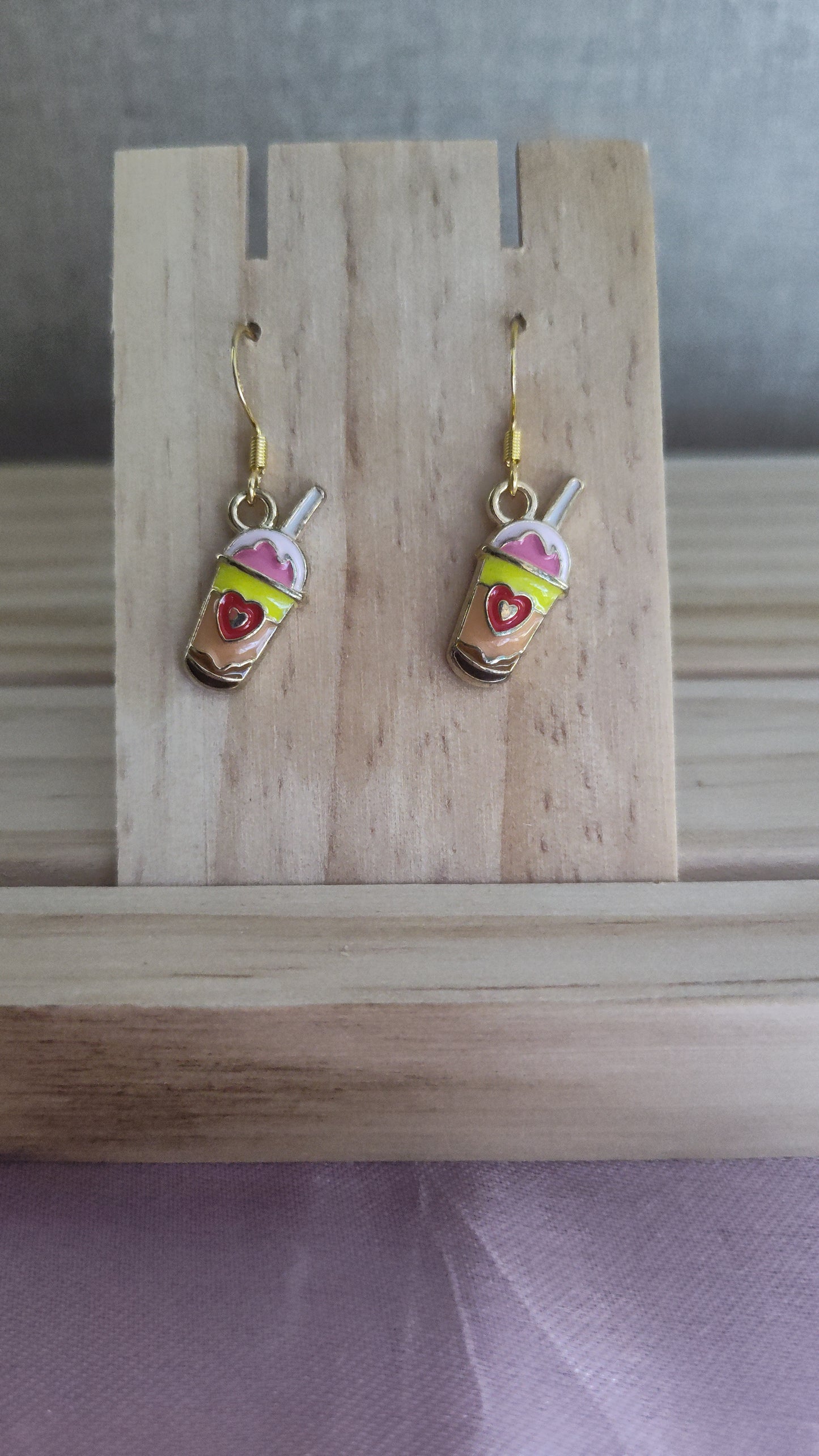 Ice cream shake Earrings- CLEARANCE- Discontinued item