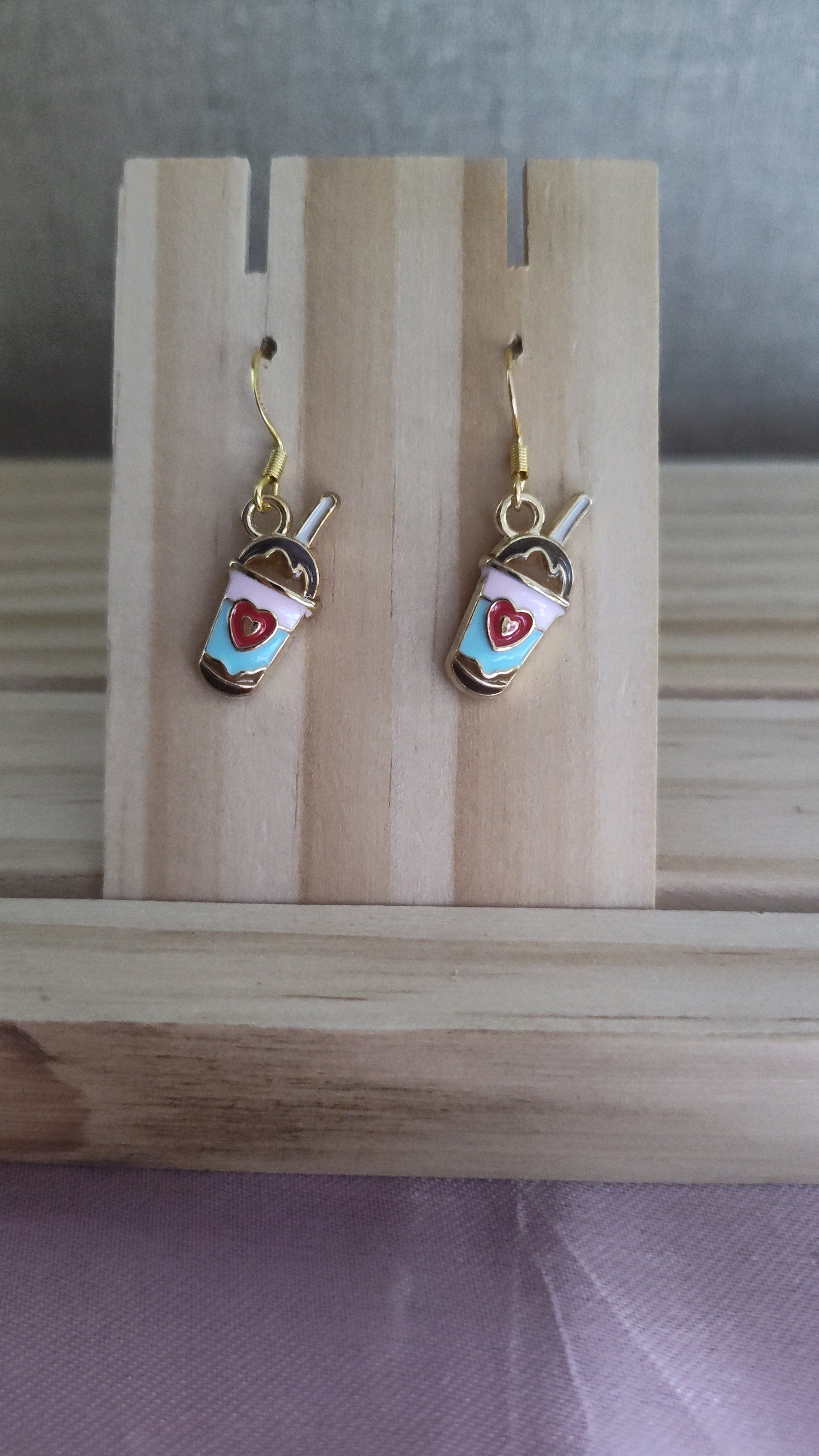 Ice cream shake Earrings- CLEARANCE- Discontinued item