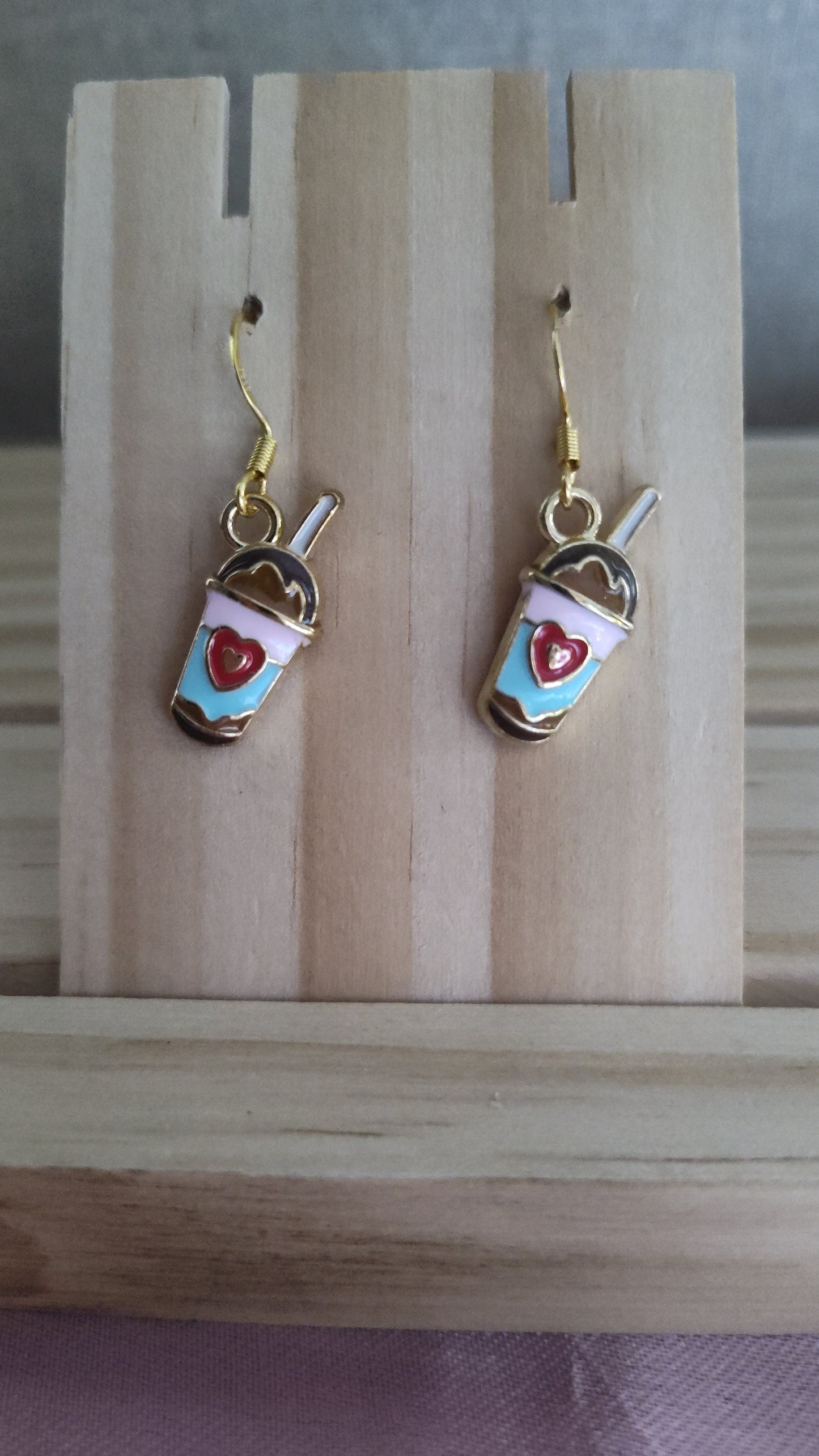 Ice cream shake Earrings- CLEARANCE- Discontinued item