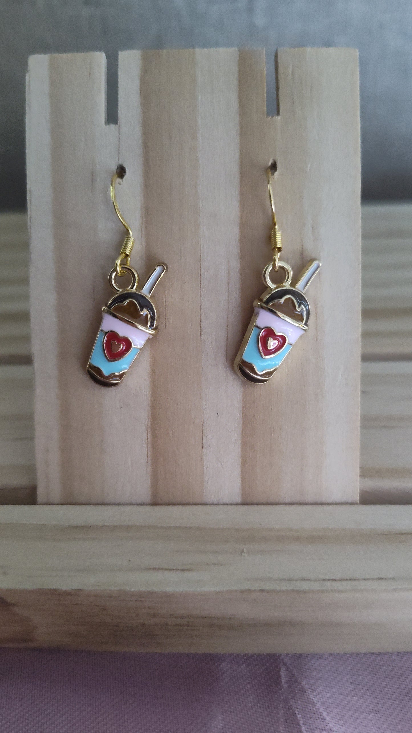 Ice cream shake Earrings- CLEARANCE- Discontinued item