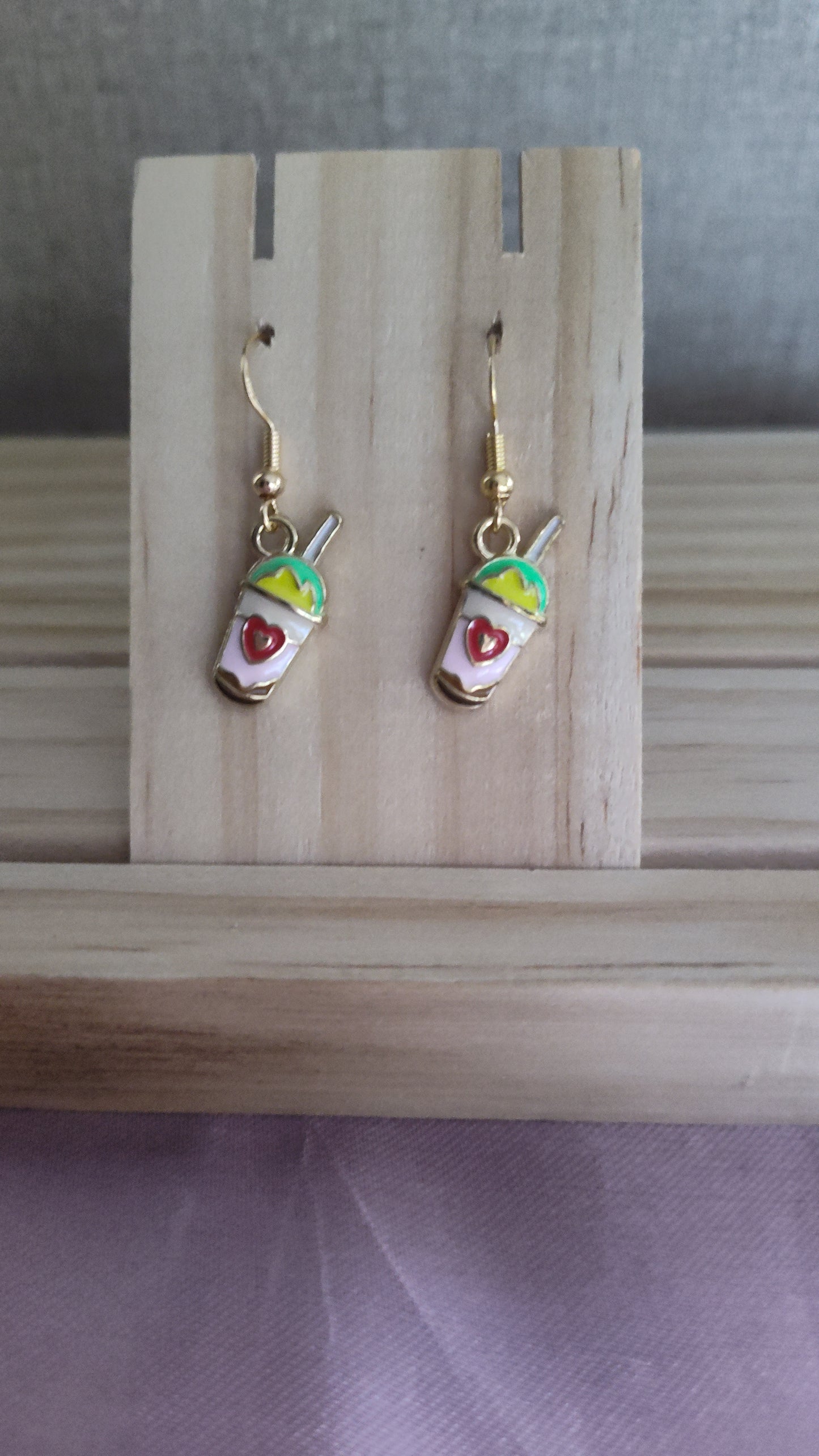 Ice cream shake Earrings- CLEARANCE- Discontinued item