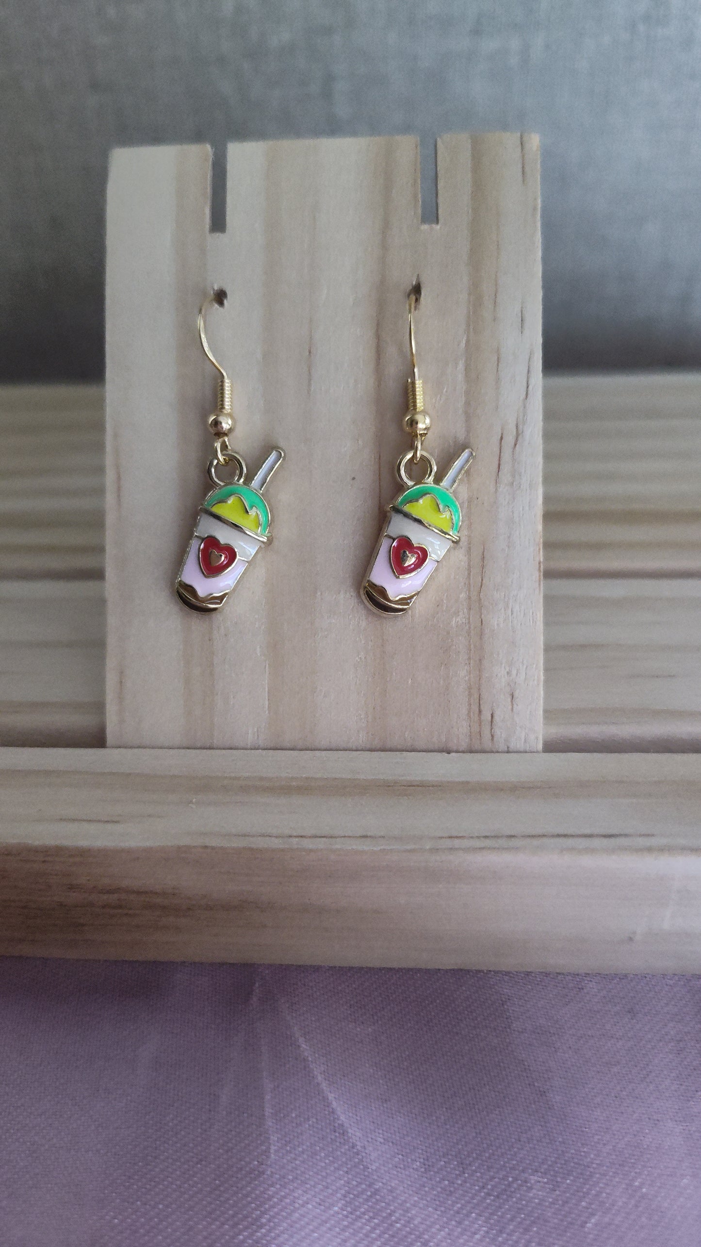 Ice cream shake Earrings- CLEARANCE- Discontinued item