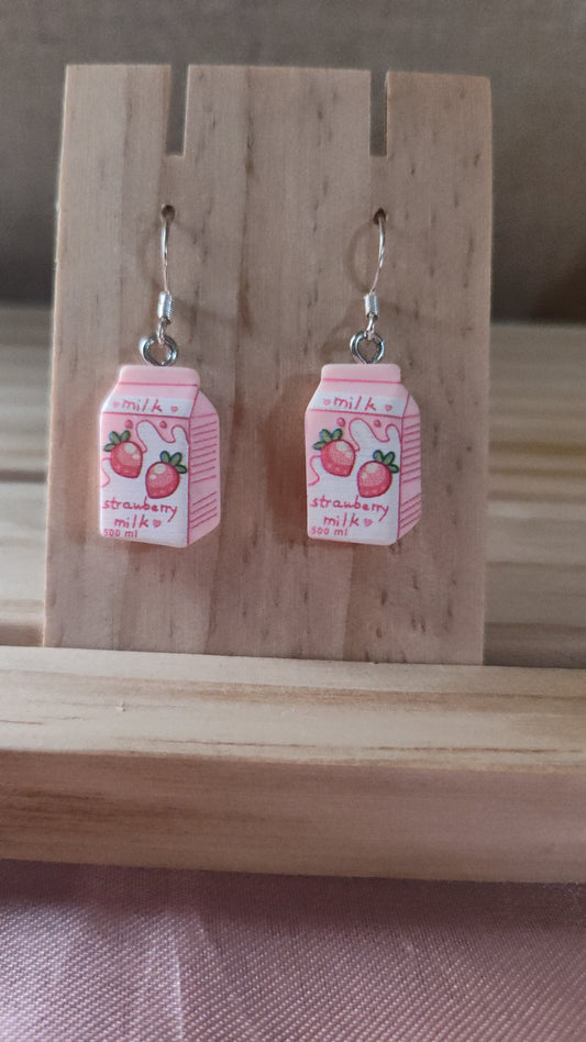 Strawberry milk Earrings- CLEARANCE- Discontinued item