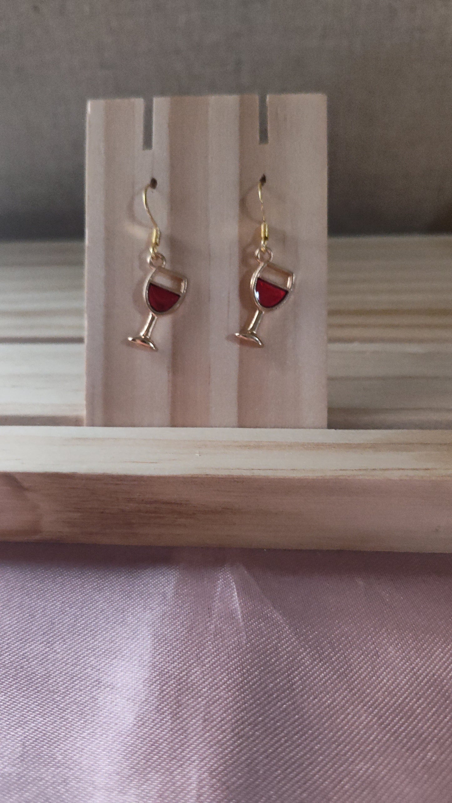 Wine Glass Earrings- CLEARANCE