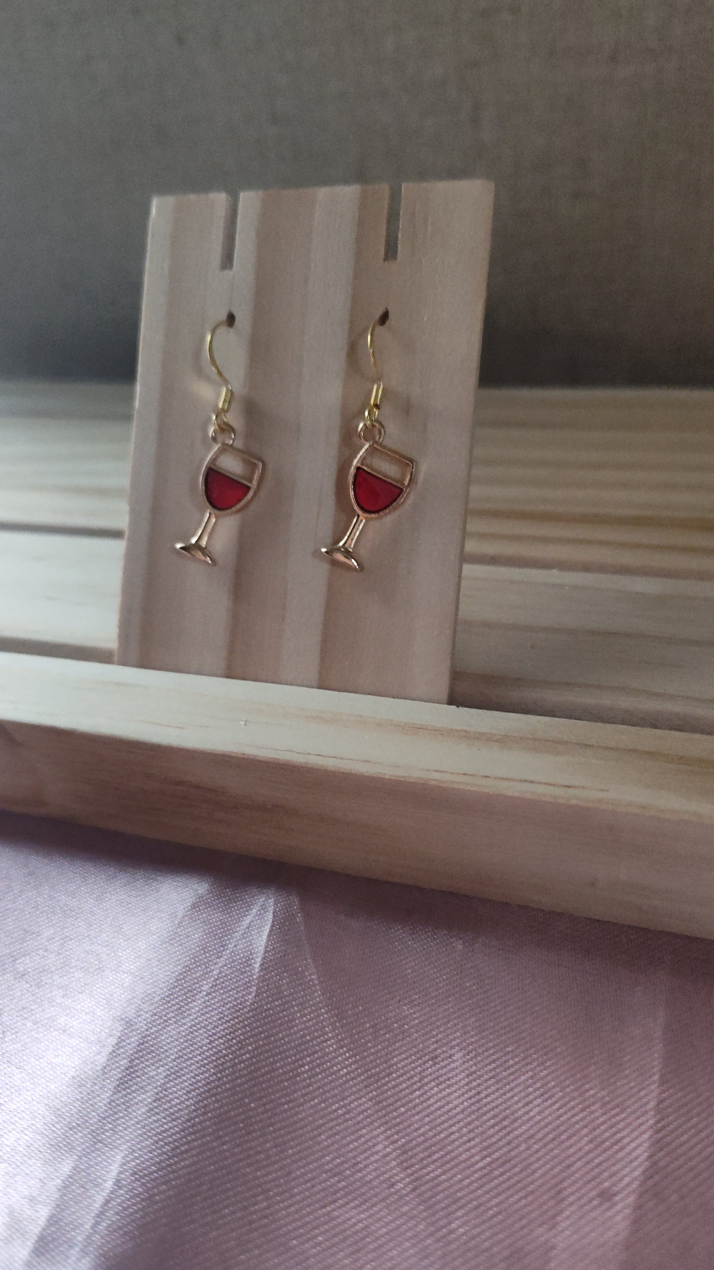 Wine Glass Earrings- CLEARANCE