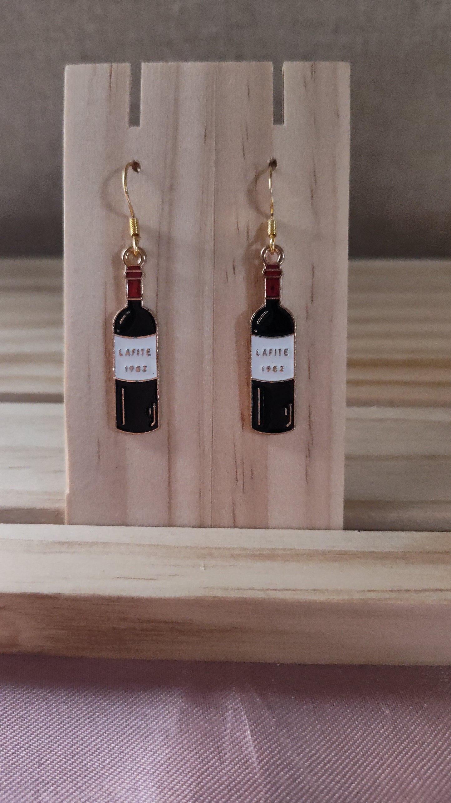 Wine Bottle Earrings-CLEARANCE