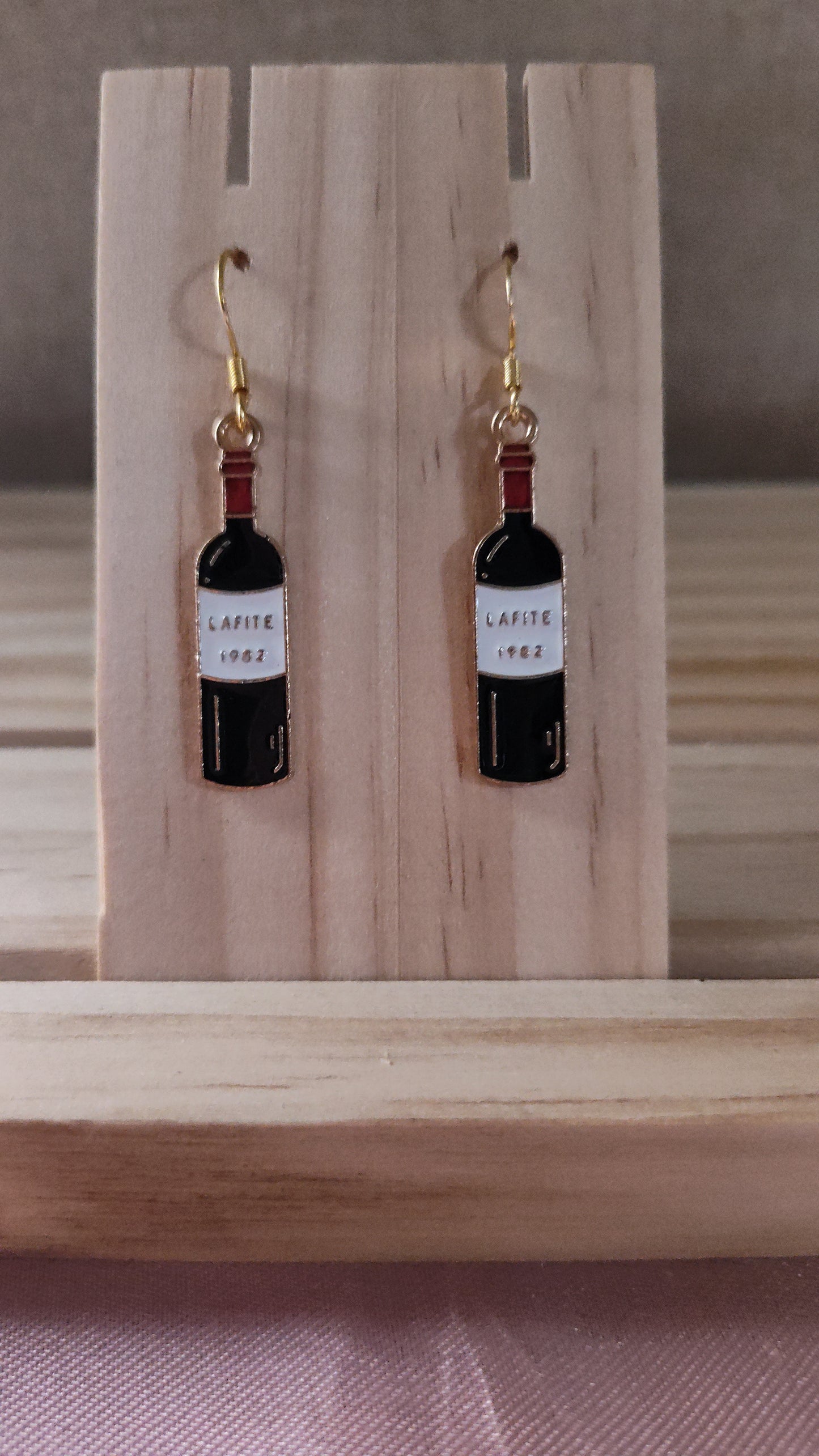 Wine Bottle Earrings-CLEARANCE