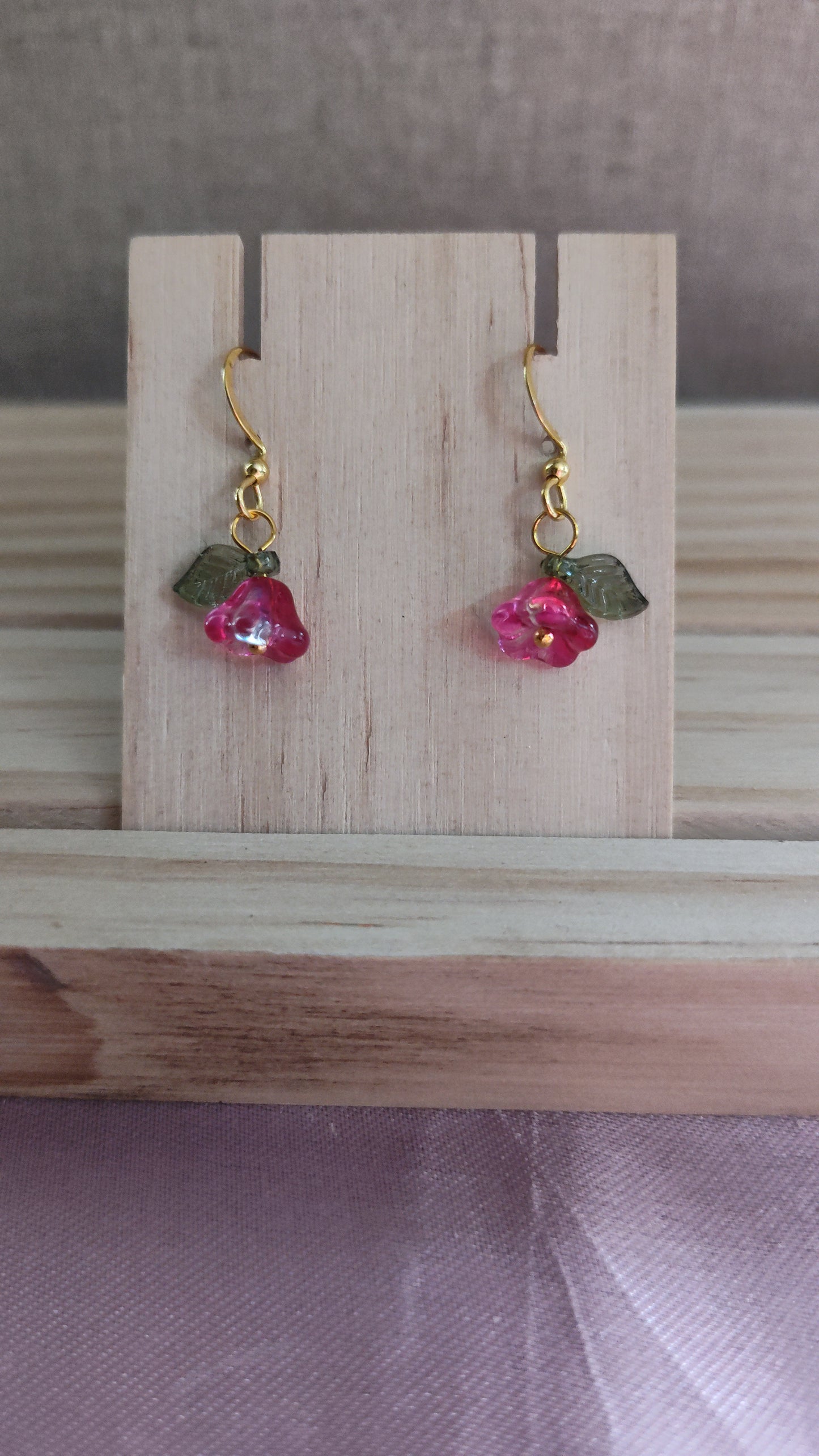 Glass Flower Earrings- CLEARANCE