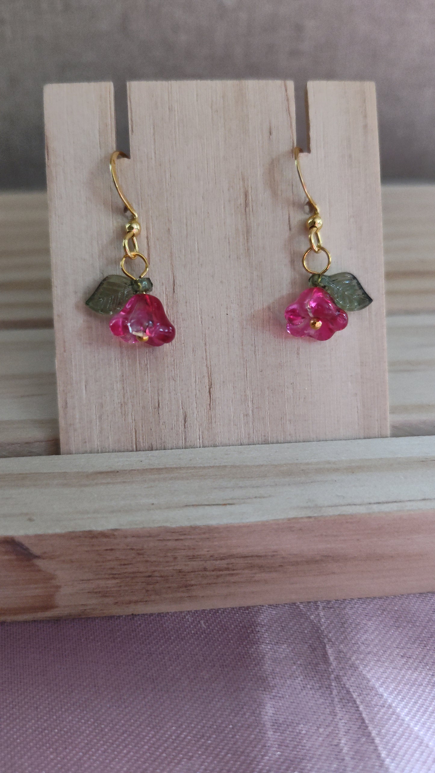 Glass Flower Earrings- CLEARANCE