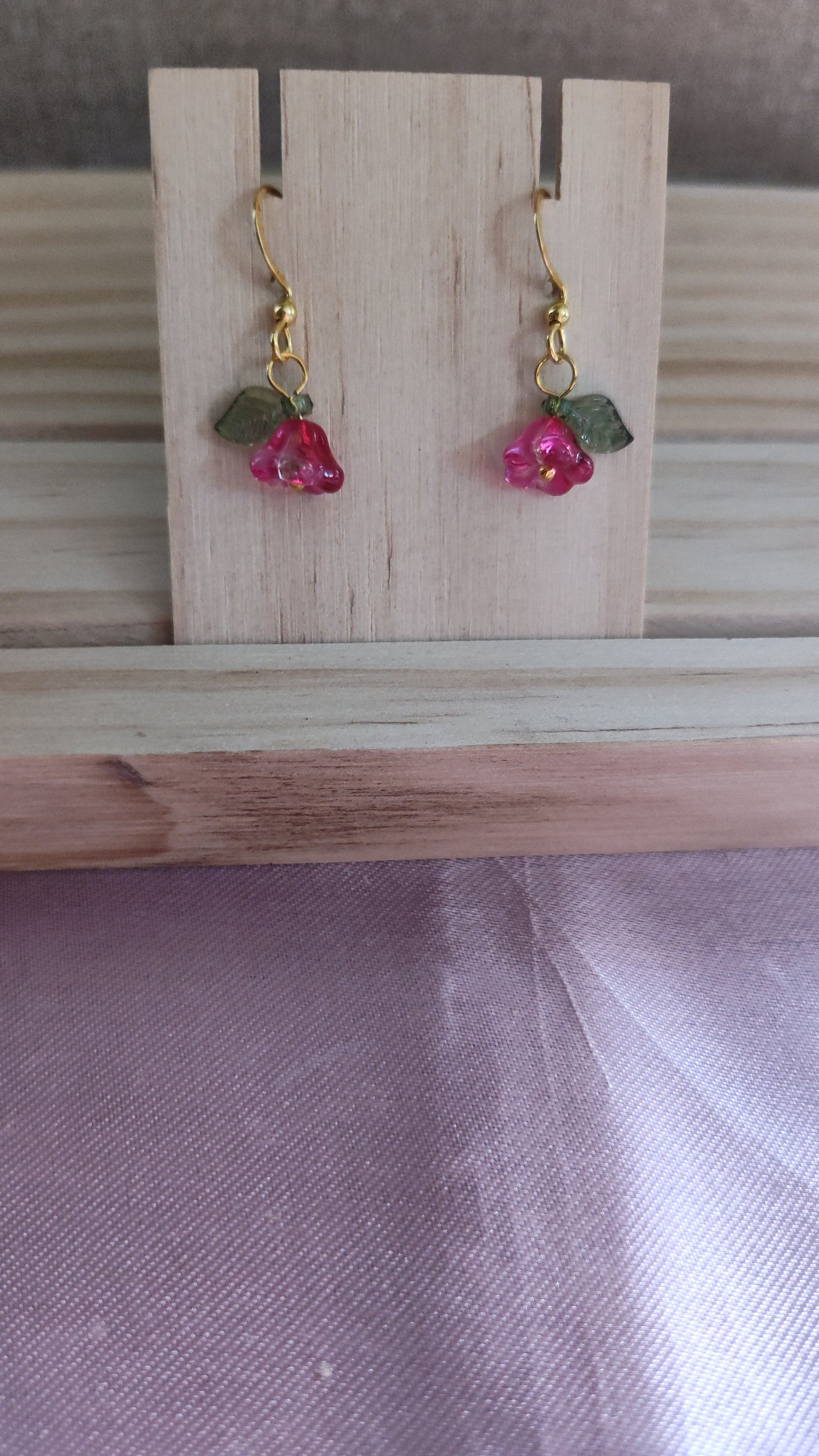 Glass Flower Earrings- CLEARANCE
